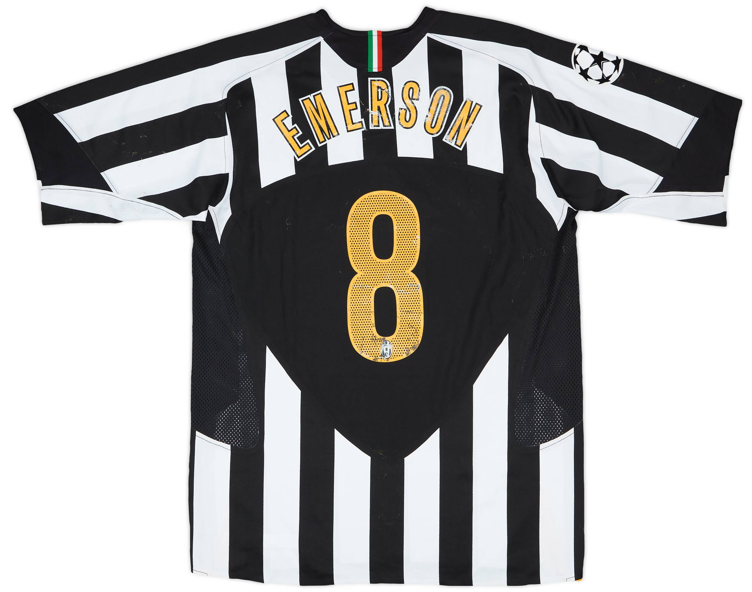 2005-06 Juventus Match Issue Champions League Home Shirt Emerson #8