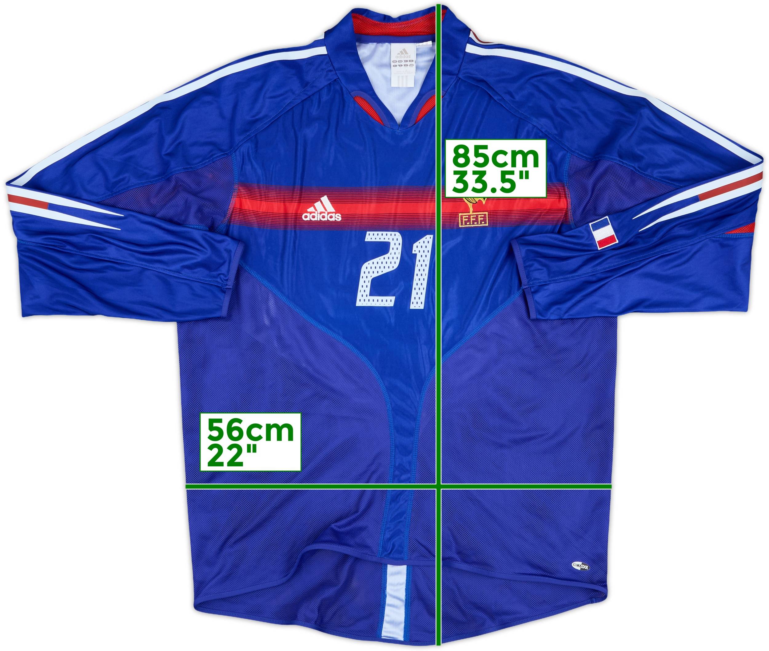2004-06 France Home L/S Shirt #21 - 9/10 - (L)