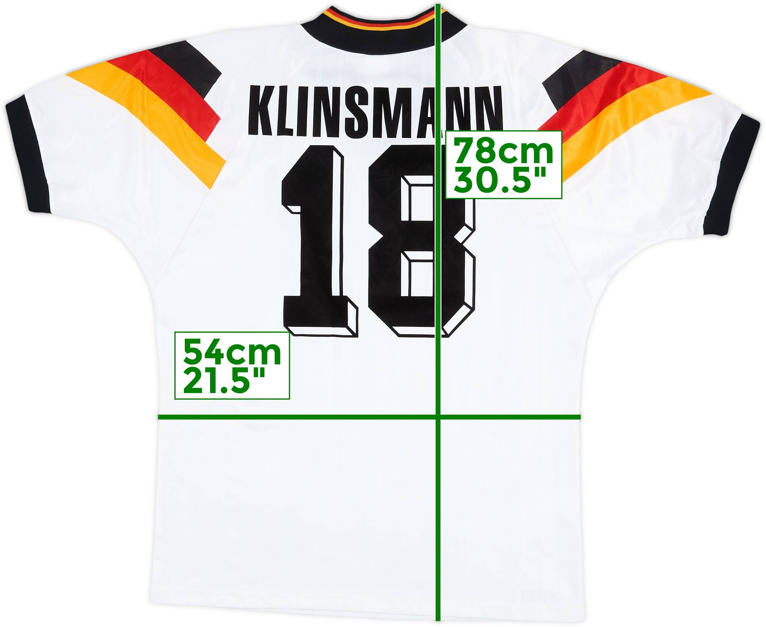 1992-94 Germany Home Shirt Klinsmann #18 - 6/10 - (L/XL)