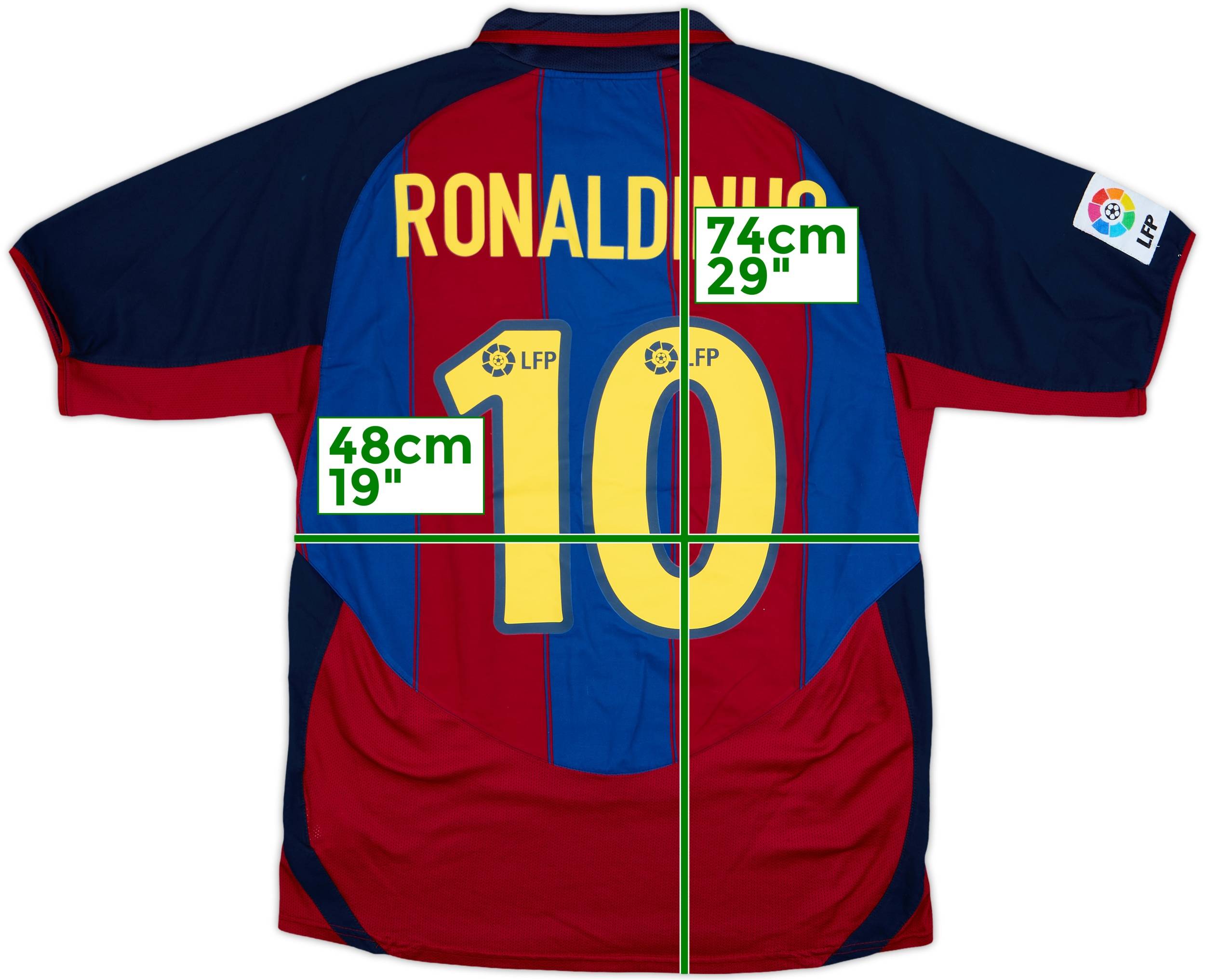 2003-04 Barcelona Home Shirt Ronaldinho #10 - 6/10 - (M)