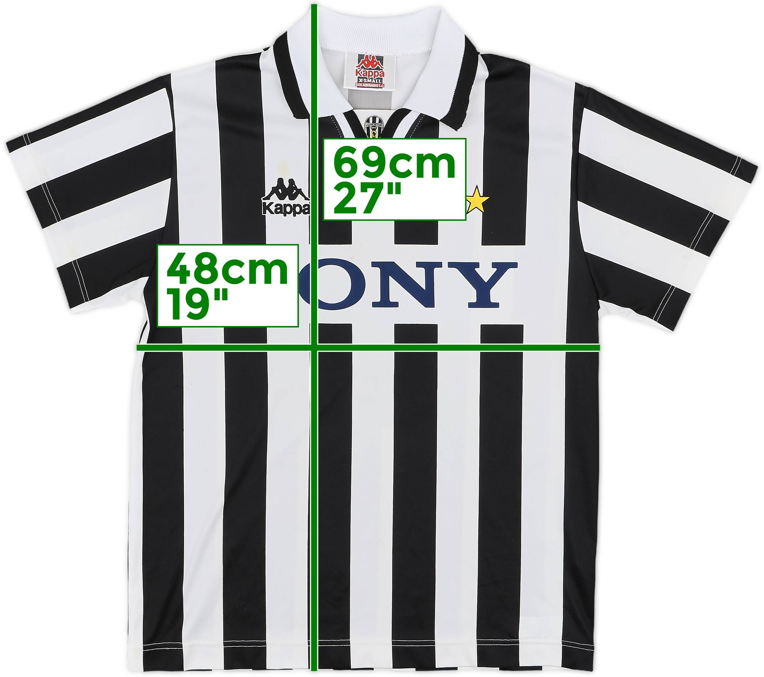 1995-97 Juventus Basic Home Shirt #9 - 5/10 - (XS)