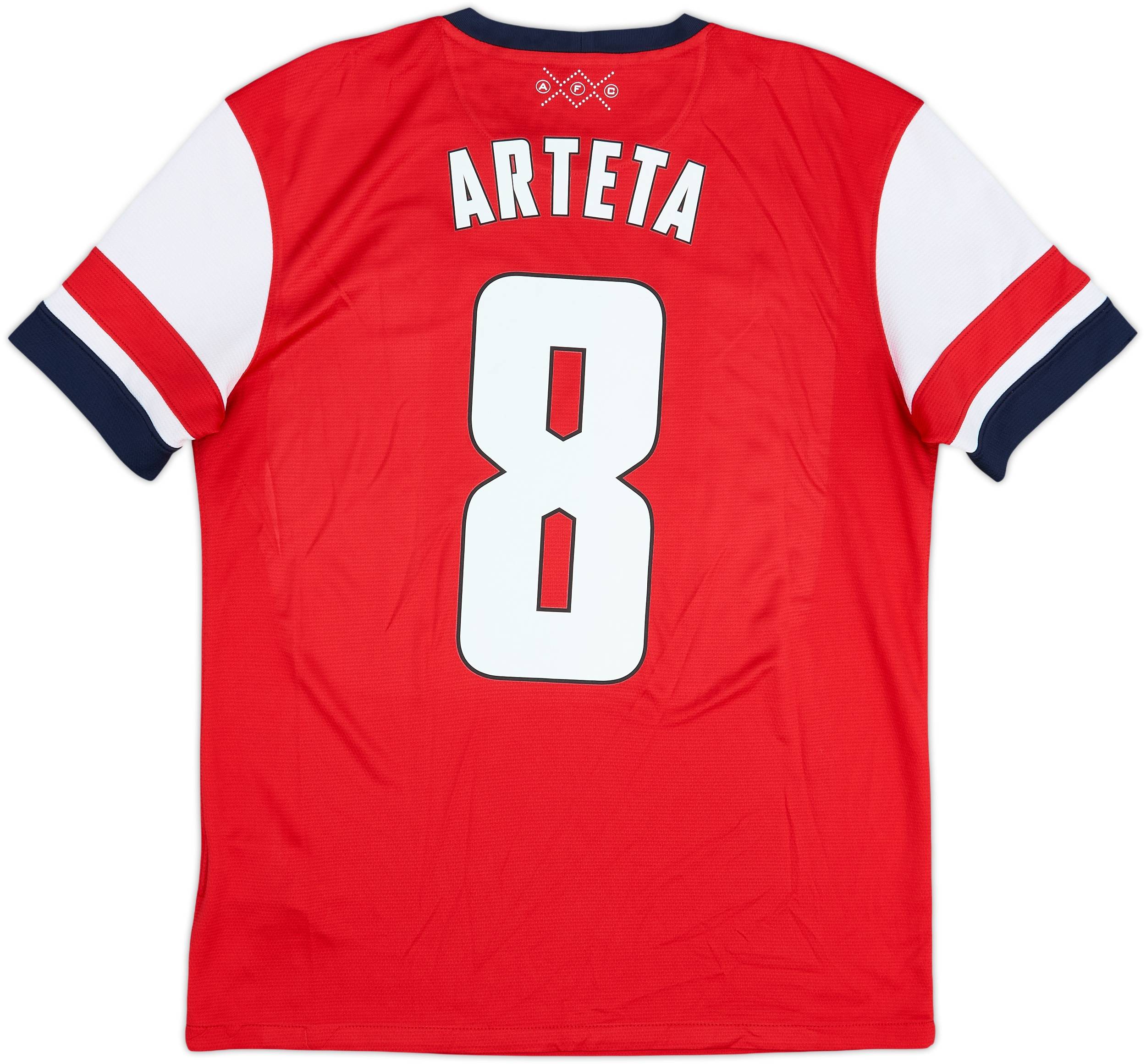サッカーシャツ 赤白 ATARU 8 2012-14 Arsenal Home Shirt Arteta #8 - 6/10 - (M)