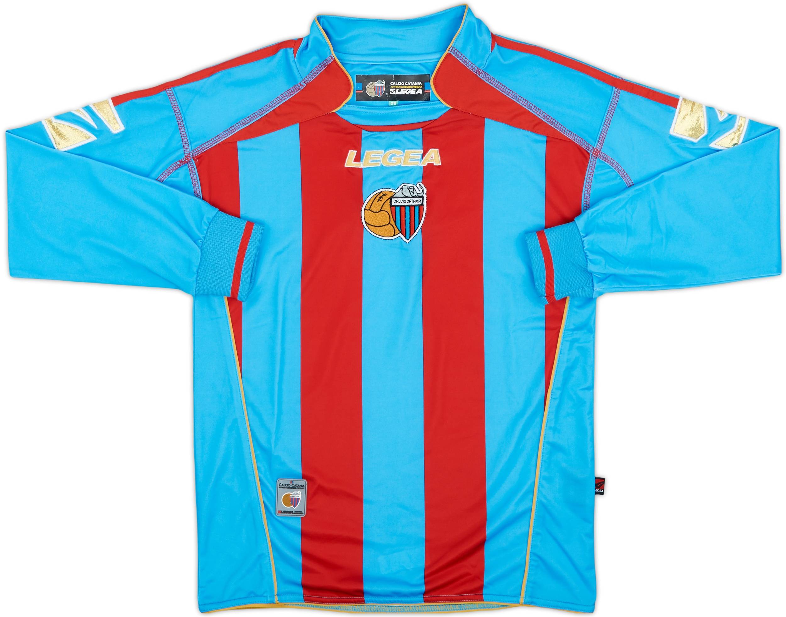 2007-08 Catania Home L/S Shirt - 8/10 - (XS)