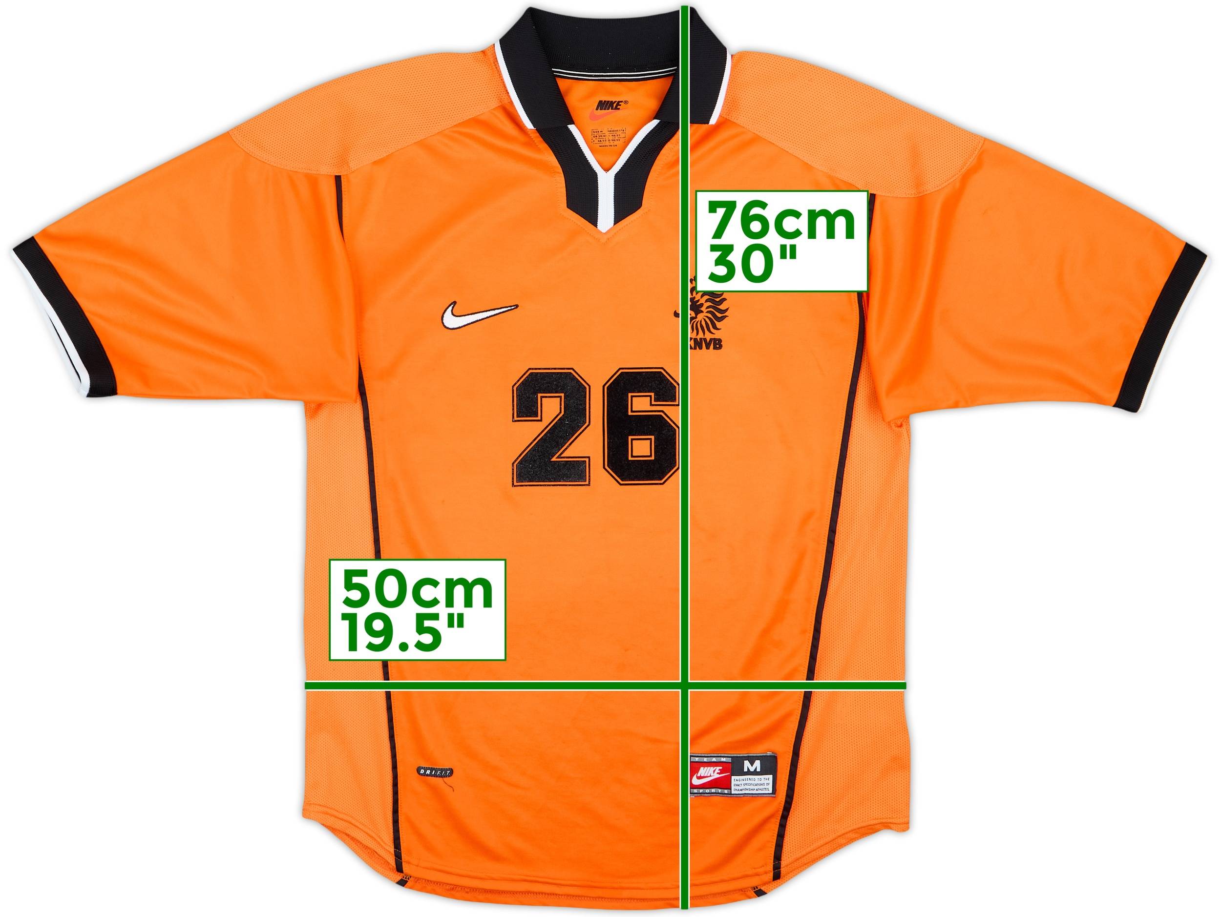 1998-00 Netherlands Home Shirt #26 - 9/10 - (M)