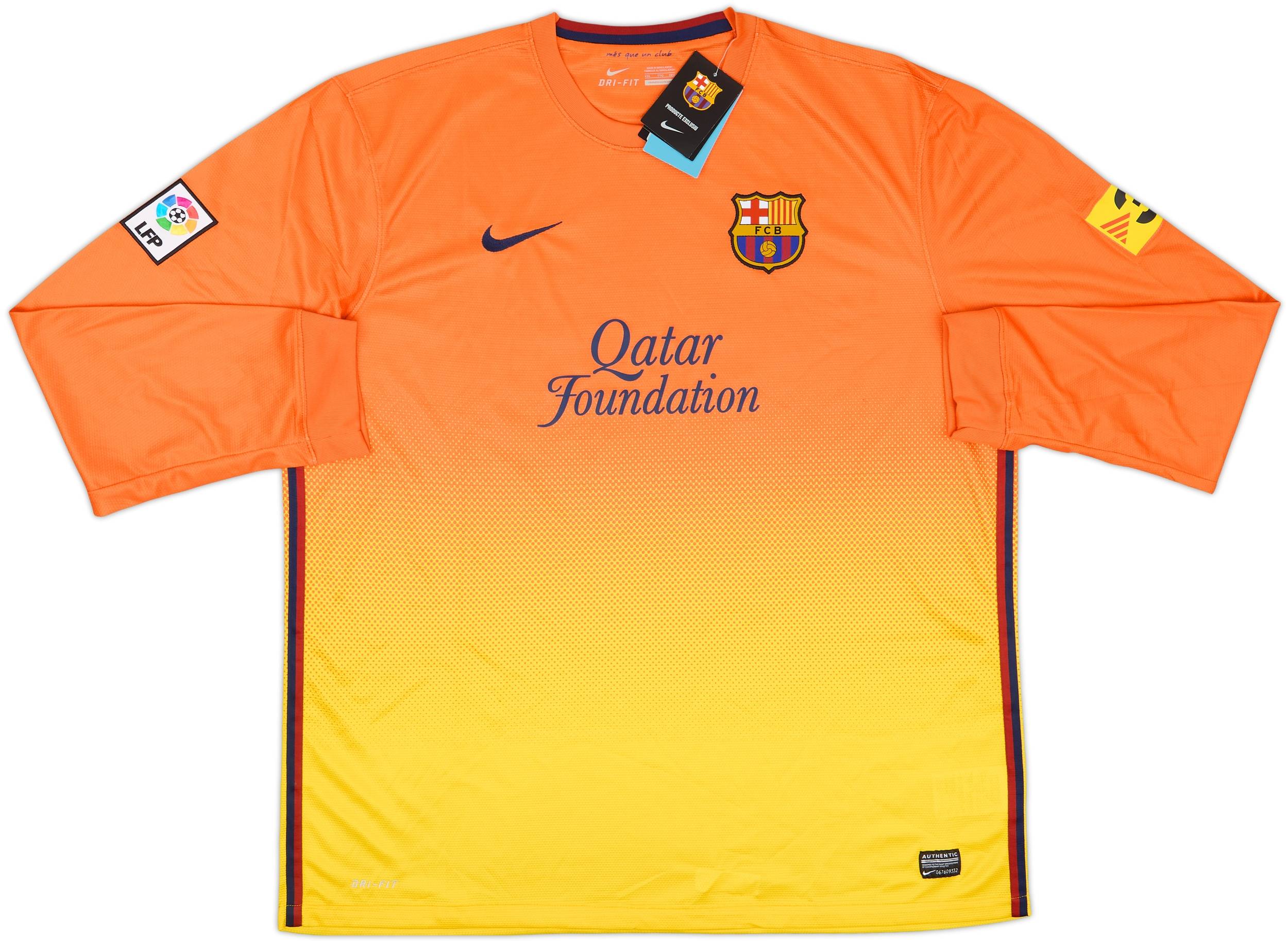 2012-13 Barcelona Away L/S Shirt Messi #10 (XXL)
