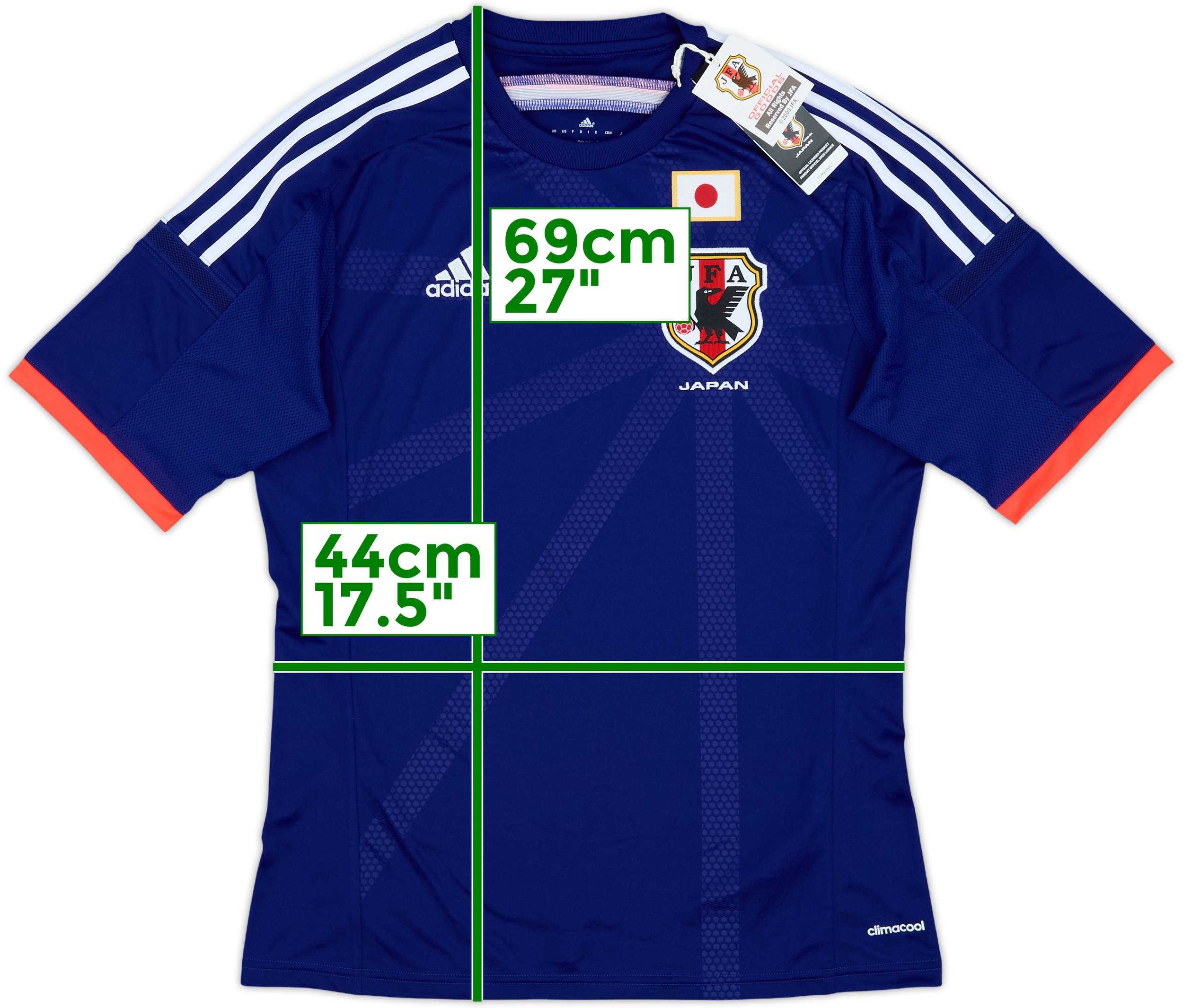 京都国際公式専用ユニフォーム 2013-15 Japan Home Shirt (S)
