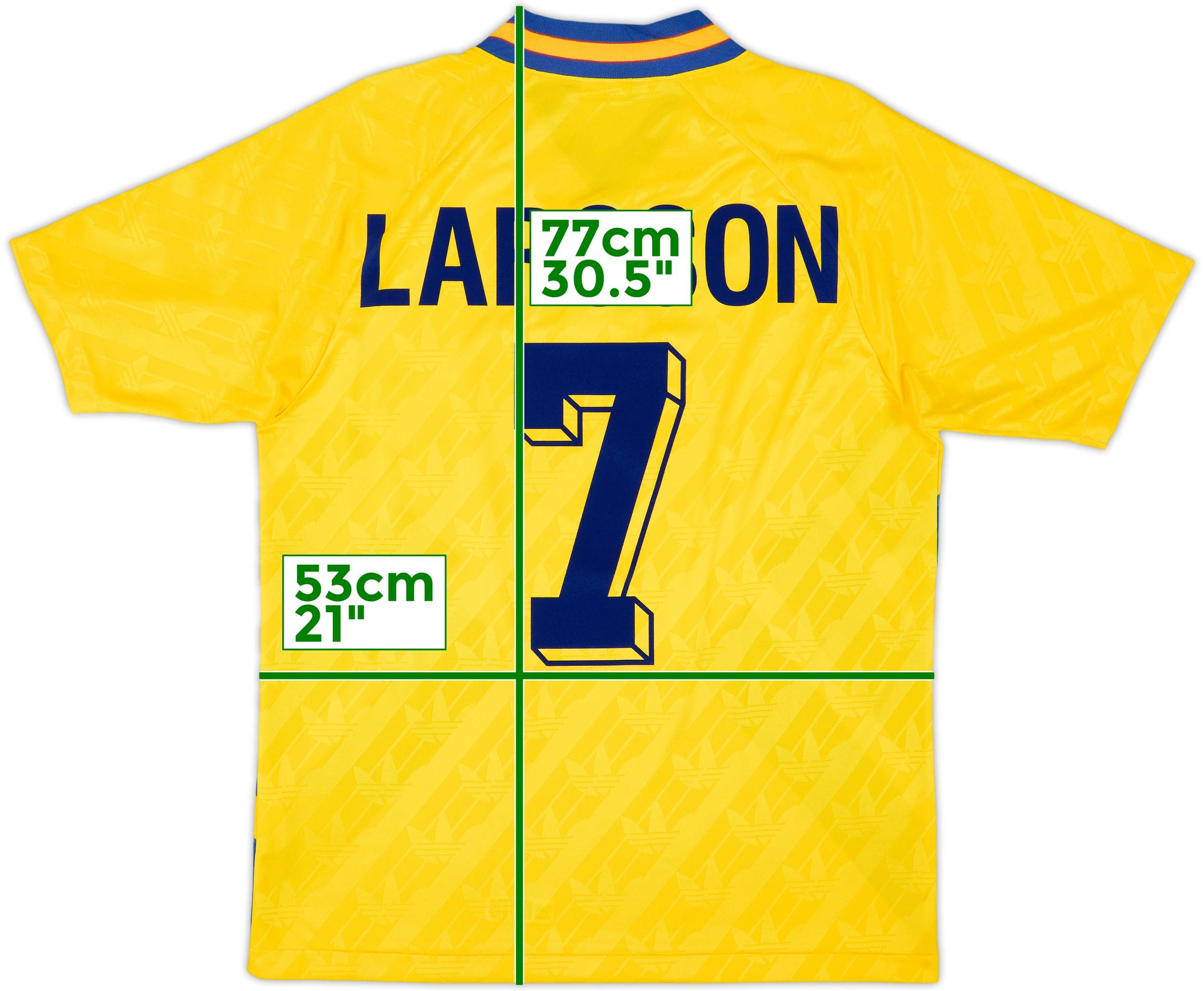 1994-96 Sweden Home Shirt Larsson #7 - 8/10 - (L)