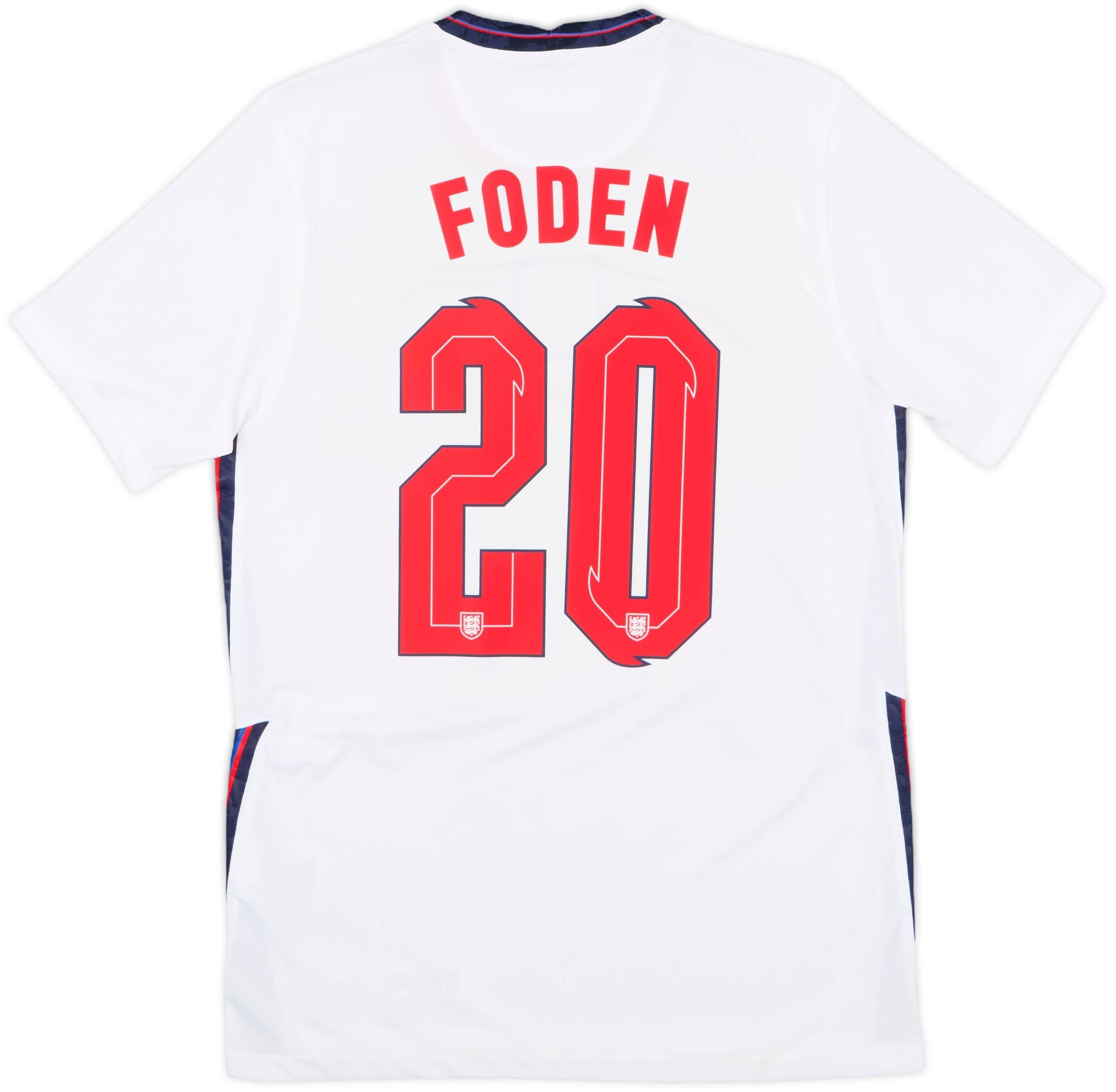2020-22 England Home Shirt Foden #20 - 7/10 - (M)