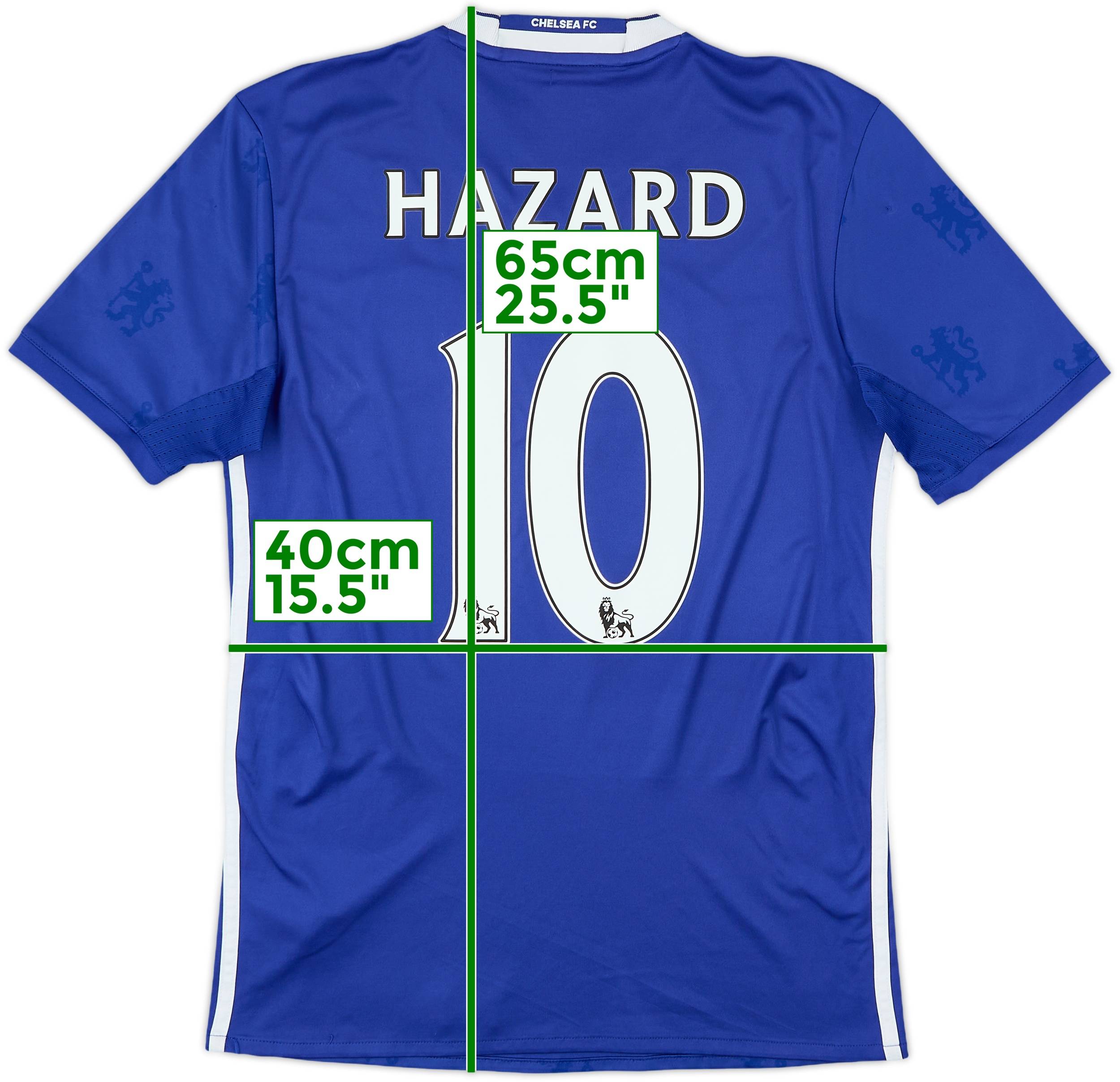 Chelsea HAZARD 10 シャツ 2016-17 Chelsea Home Shirt Hazard #10 - 6/10 - (S)