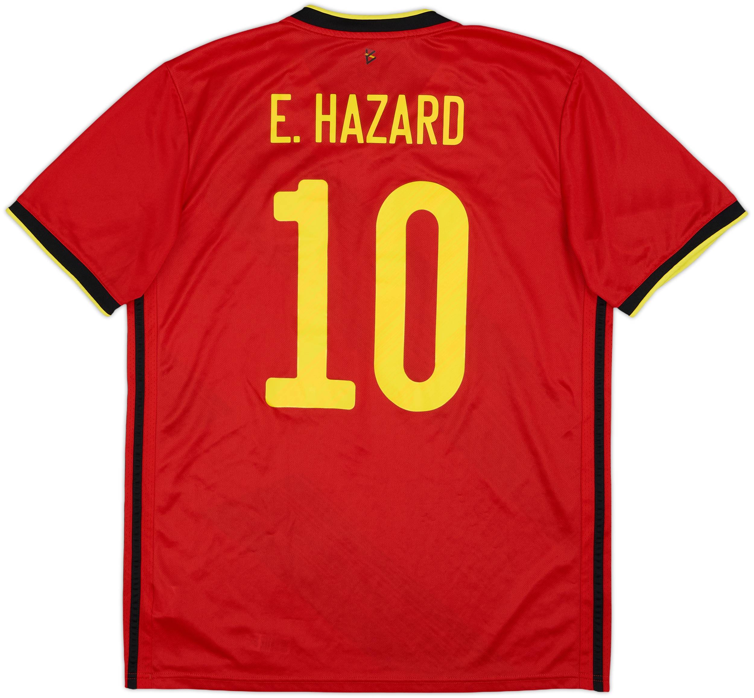 adidas Belgium E. HAZARD 10 ユニフォーム 2020-21 Belgium Home Shirt E.Hazard #10 - 8/10 - (L)