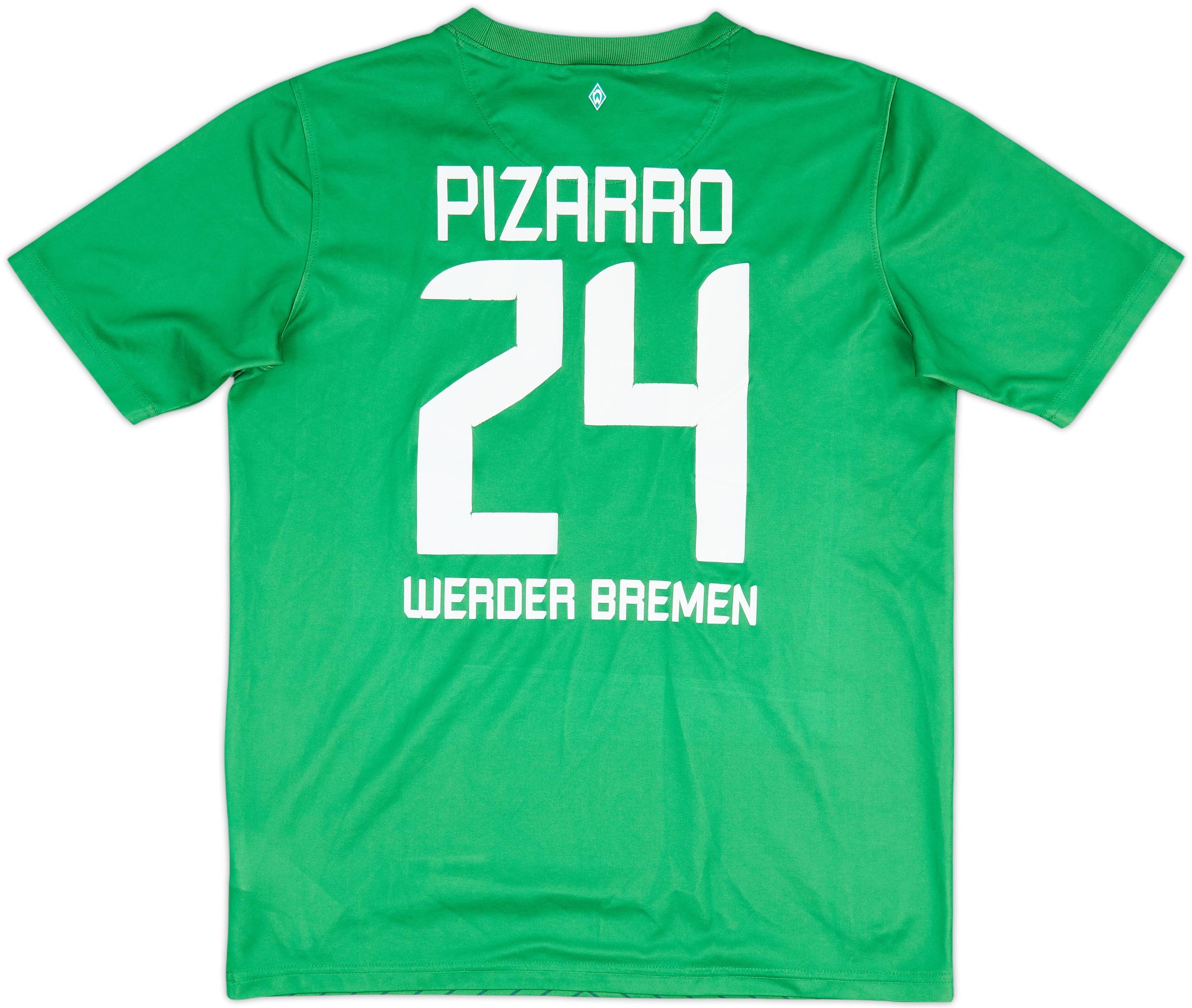 2011-12 Werder Bremen Home Shirt Pizarro #24 - 7/10 - (XL.Boys)