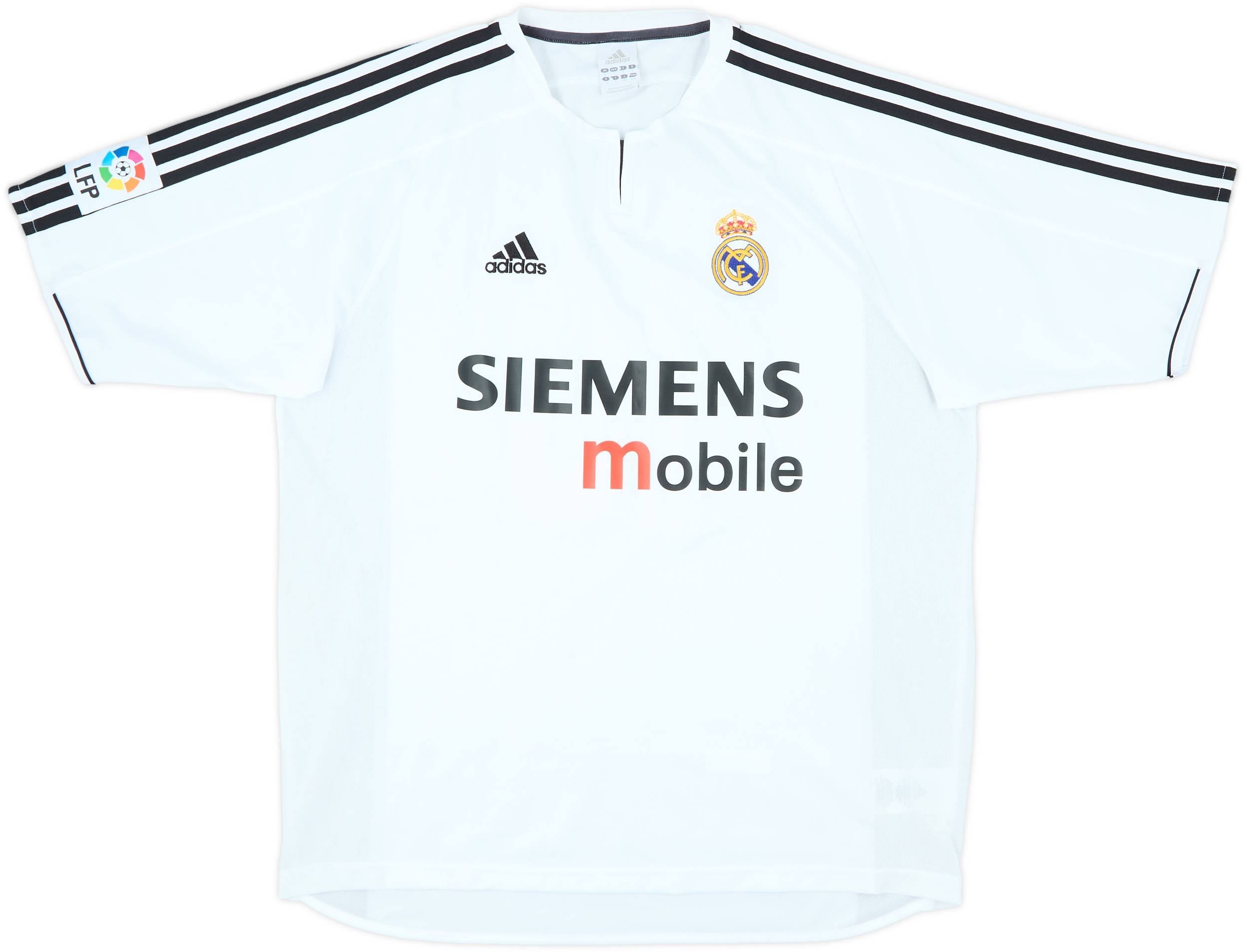 2003-04 Real Madrid Signed Home Shirt Figo #10 - 8/10 - (L)