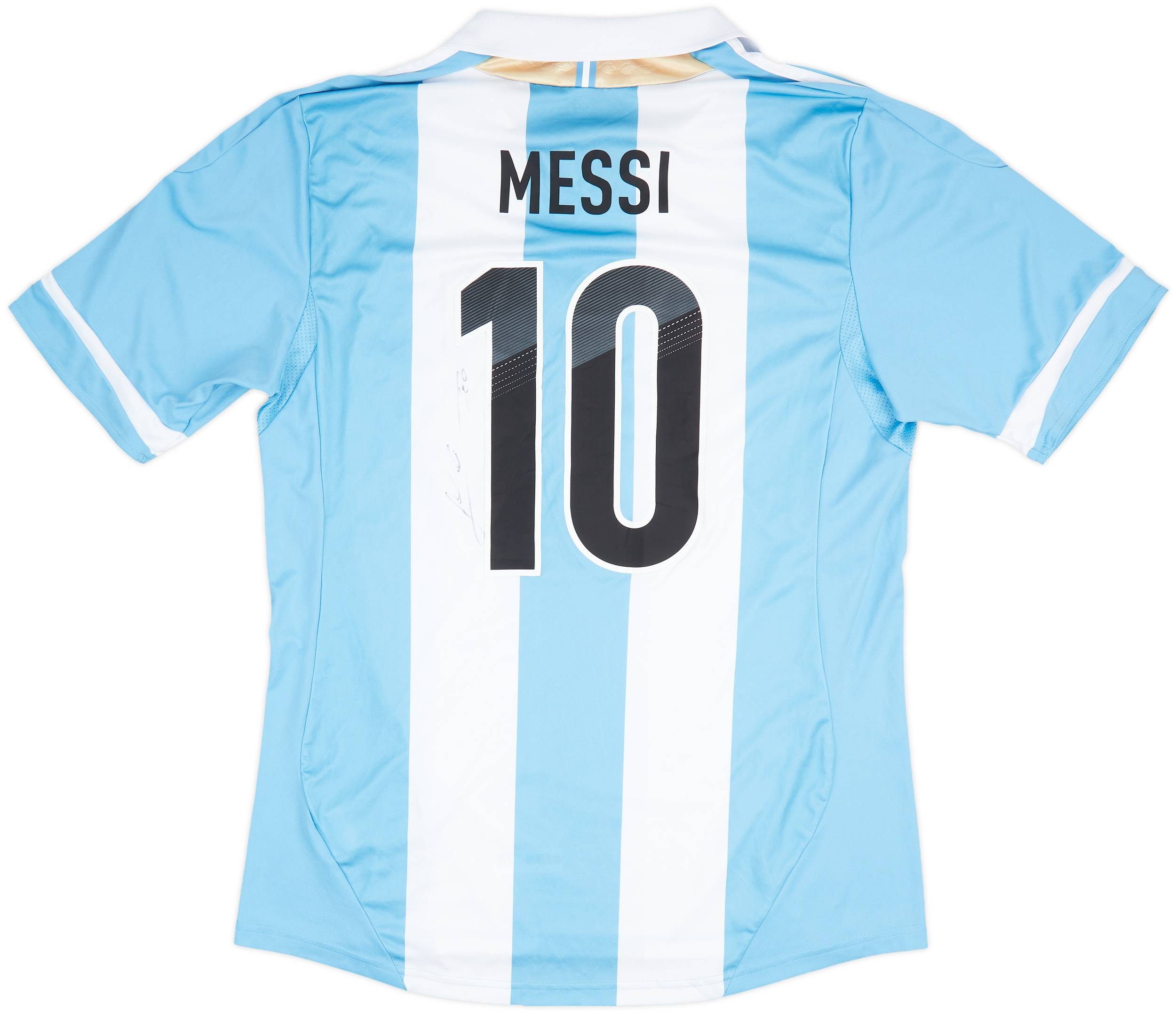 2011-13 Argentina Signed Home Shirt Messi #10 - 8/10 - (L)