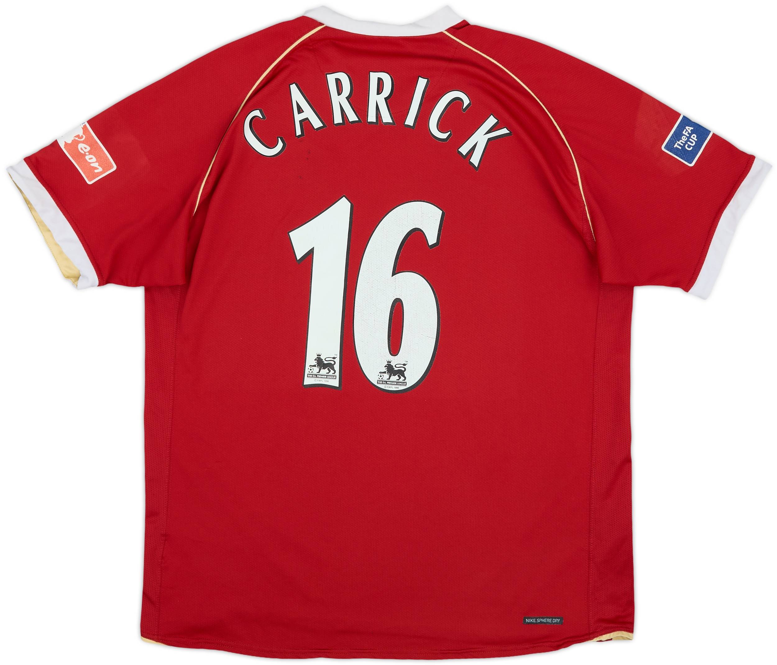 2006-07 Manchester United Home Shirt Carrick #16 - 6/10 - (L)