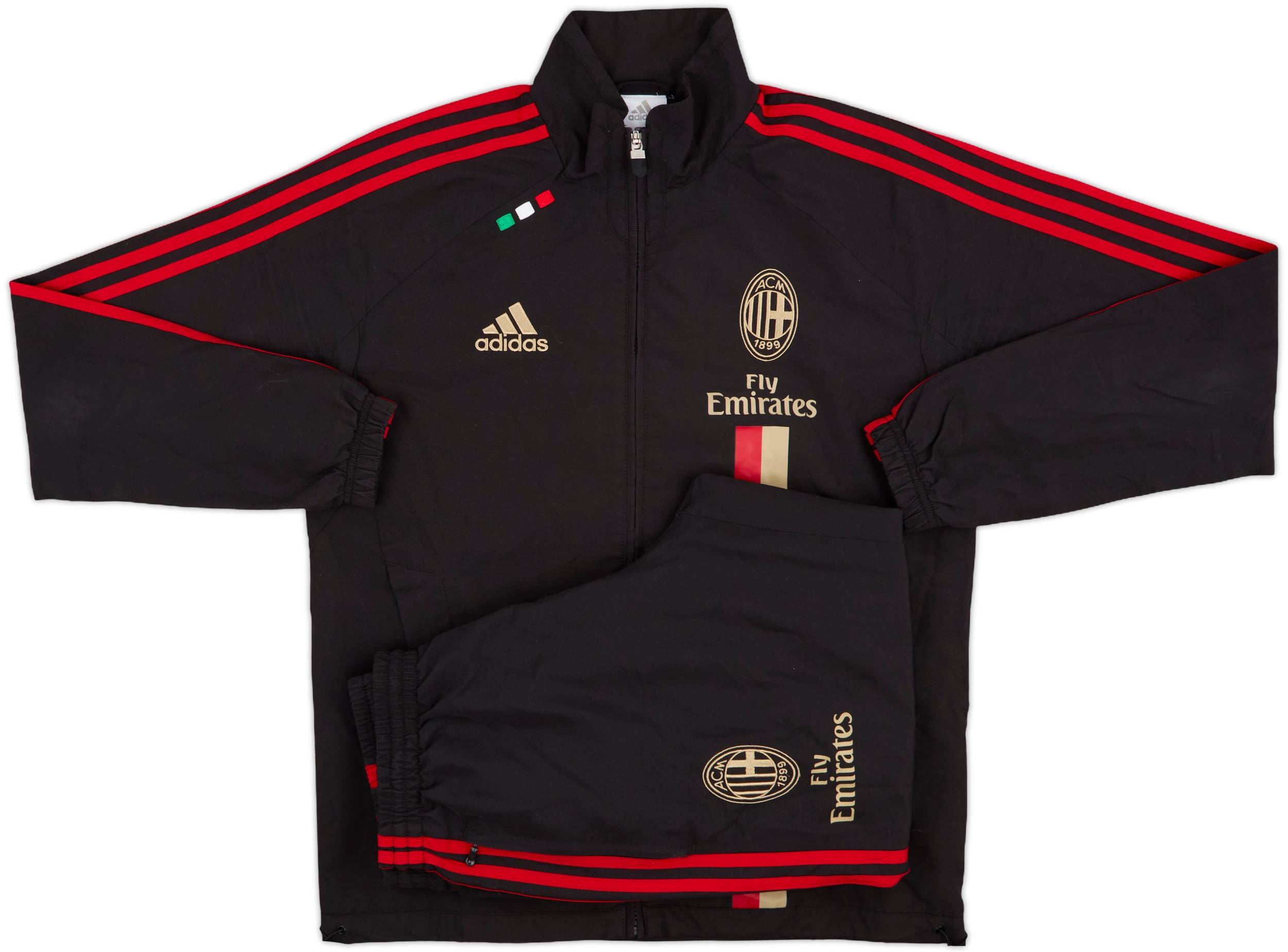 11/12 adidas ACミラン ナイロンジャケット 2011-12 AC Milan adidas Tracksuit - 8/10 - (S)