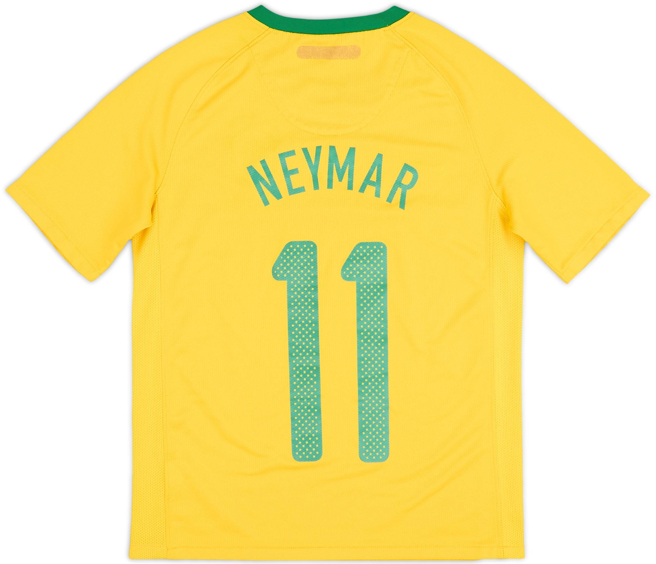 2010-11 Brazil Home Shirt Neymar #11 - 7/10 - (M.Boys)