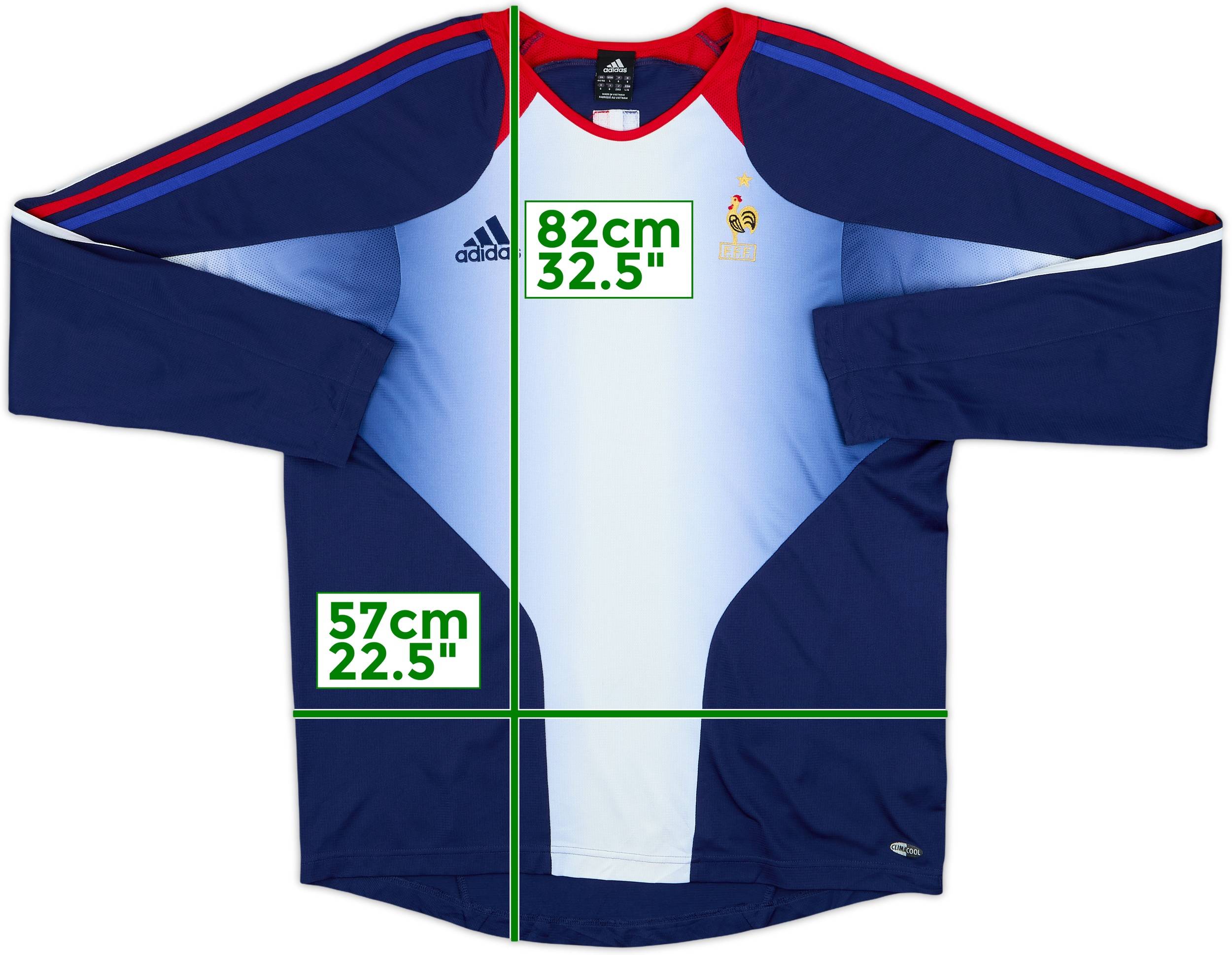 2004-05 France adidas Training L/S Shirt - 9/10 - (L/XL)