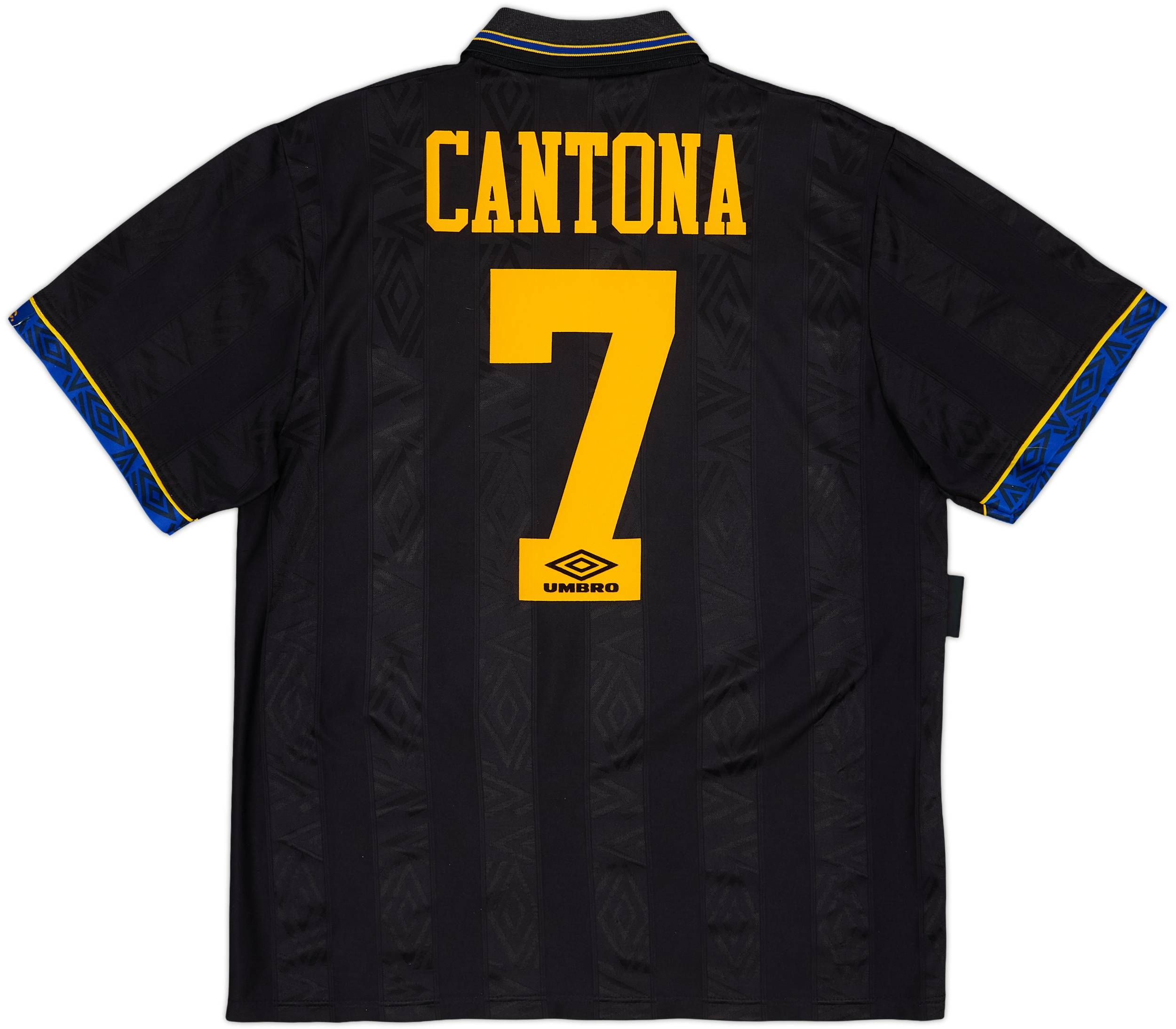 【93/95 Awayモデル】E・カントナ ＃７ マンチェスターユナイテッド 1993-95 Manchester United Away Shirt Cantona #7 - 7/10 - (L)
