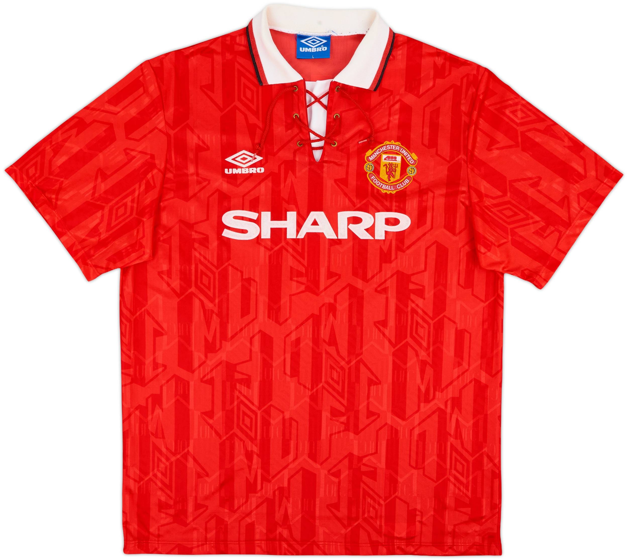 1992-94 Manchester United Cantona カントナ 1992-94 Manchester United Home Shirt Cantona #7 - 8/10 - (L)
