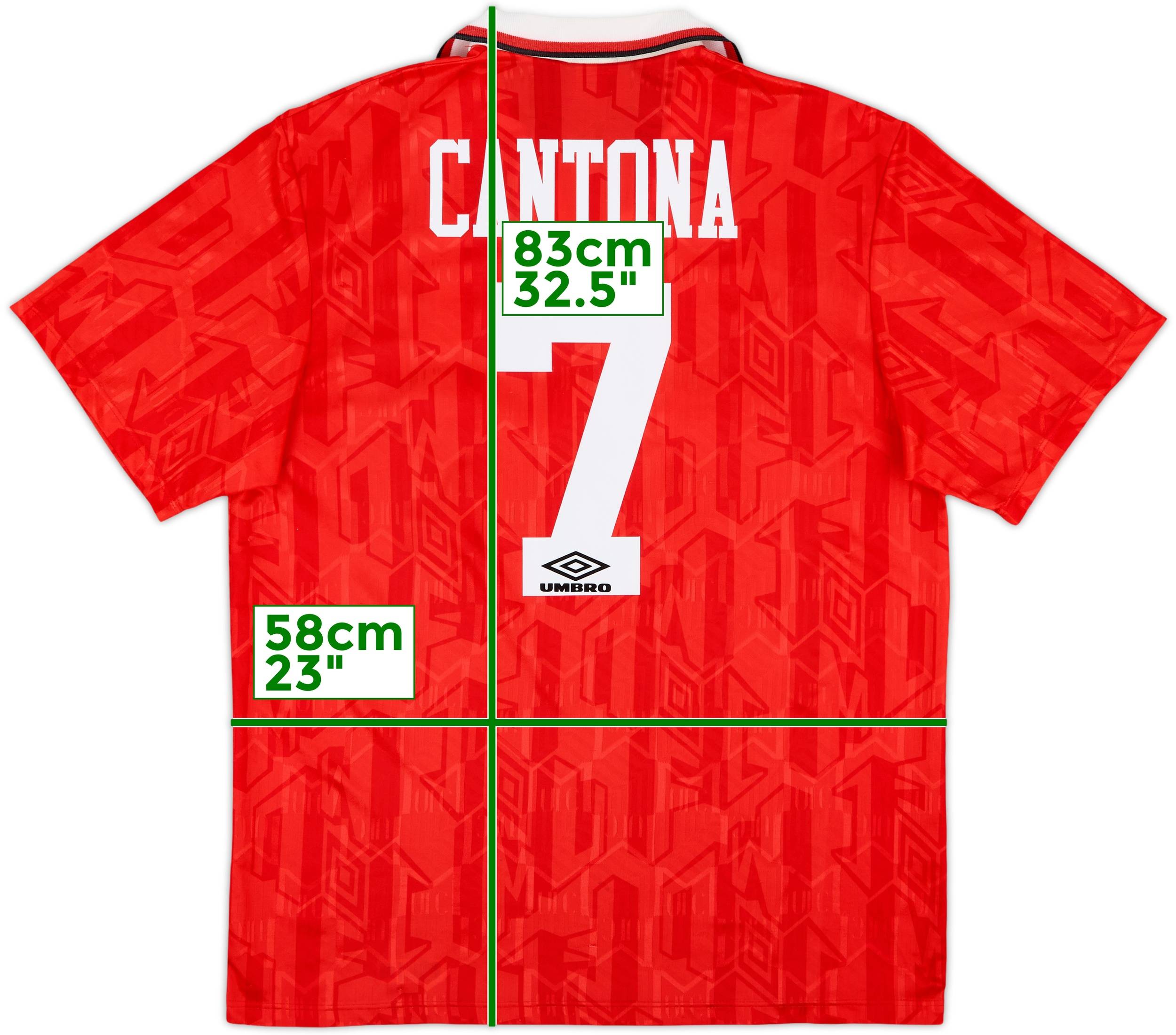 1992-94 Manchester United Cantona カントナ 1992-94 Manchester United Home Shirt Cantona #7 - 8/10 - (L)