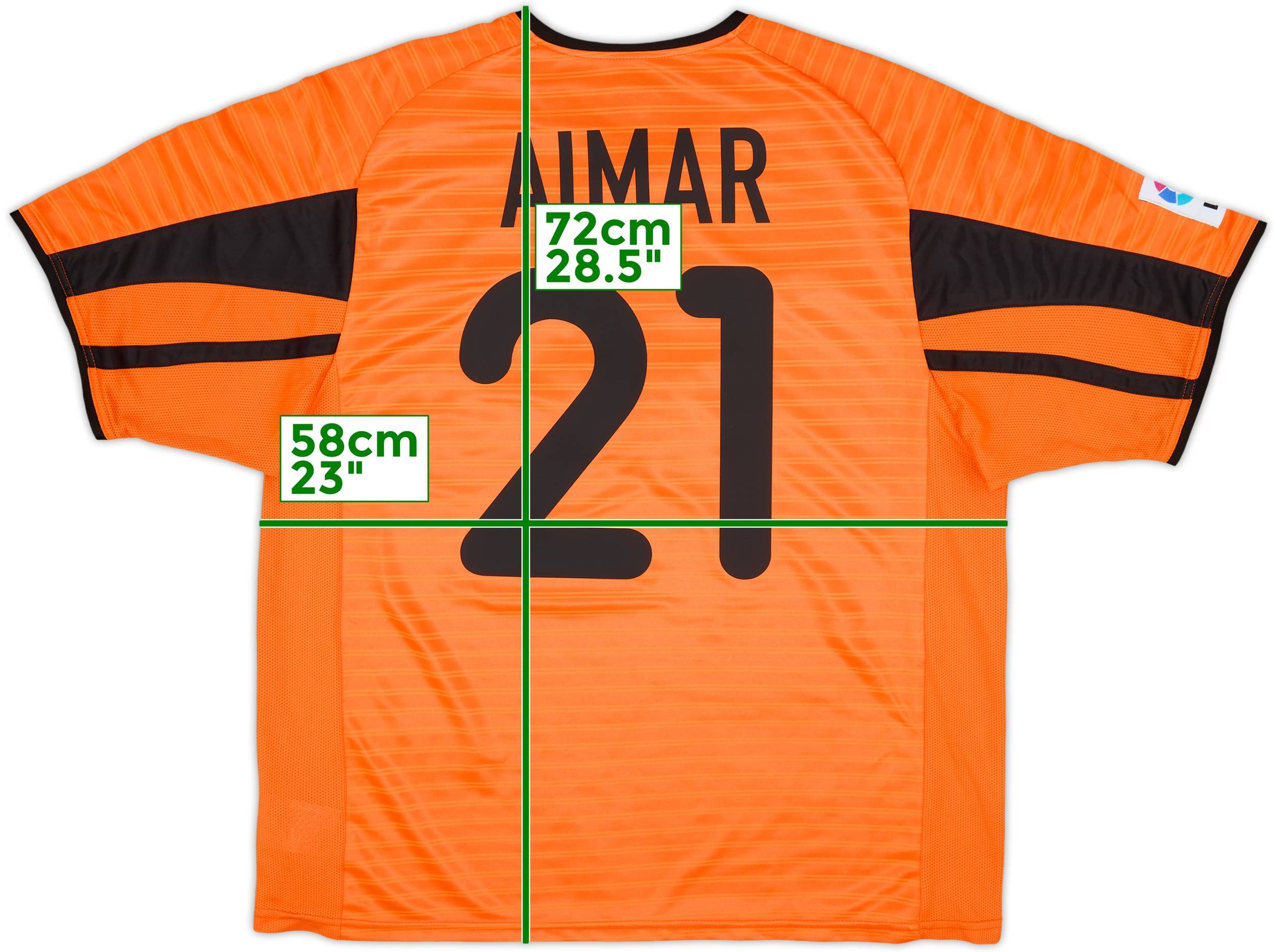 2001-02 Valencia Away Shirt Aimar #21 - 8/10 - (L)