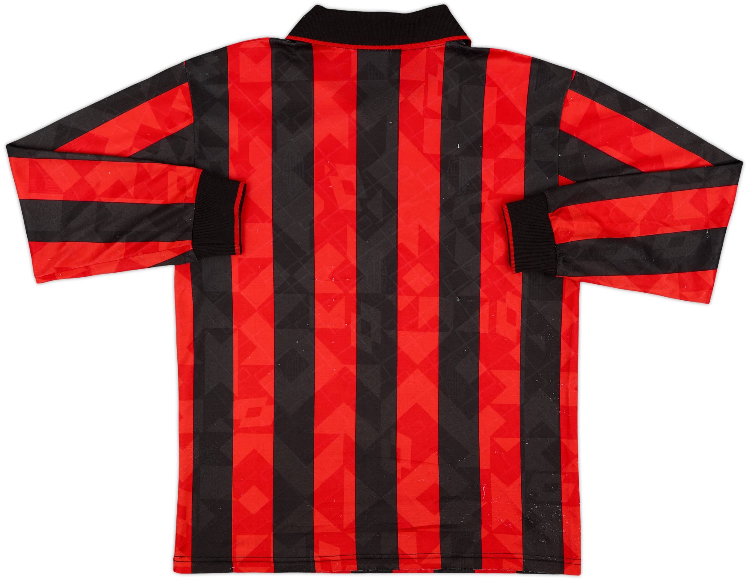 1994-95 AC Milan Home L/S Shirt - 7/10 - (M)