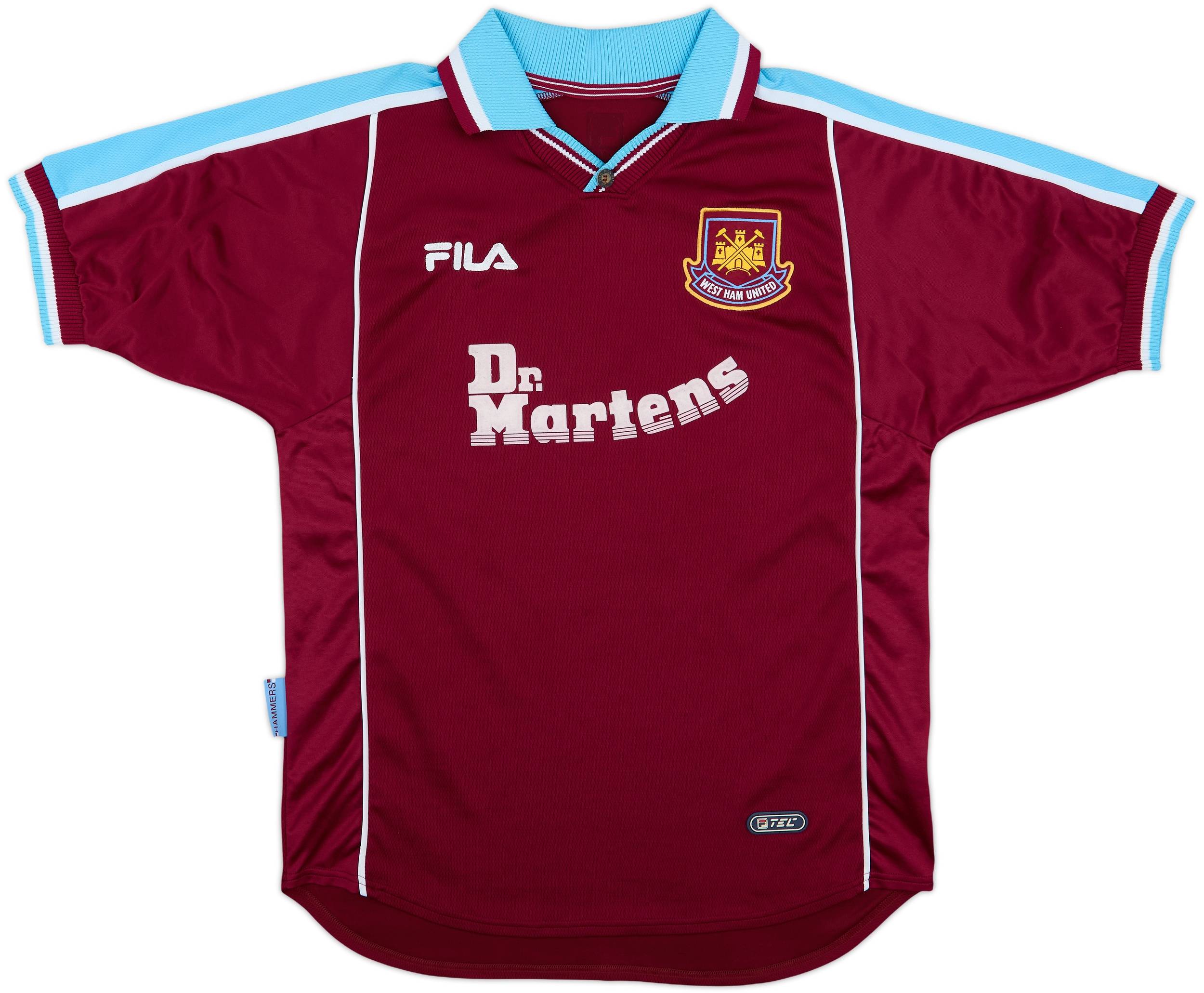 1999-01 West Ham Home Shirt Di Canio #10 - 8/10 - (L)