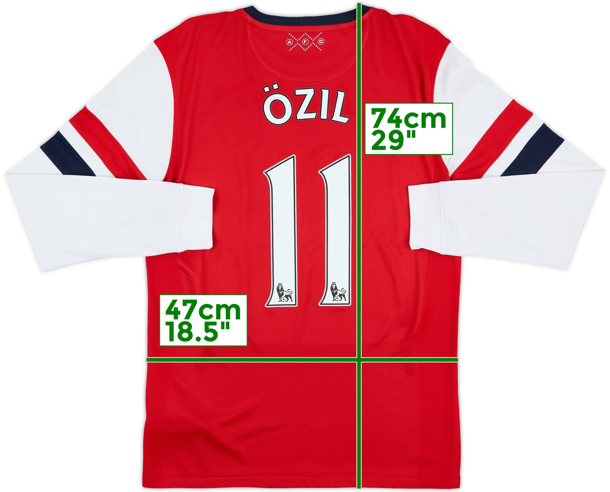 2012-14 Arsenal Home L/S Shirt Ozil #11 - 8/10 - (S)