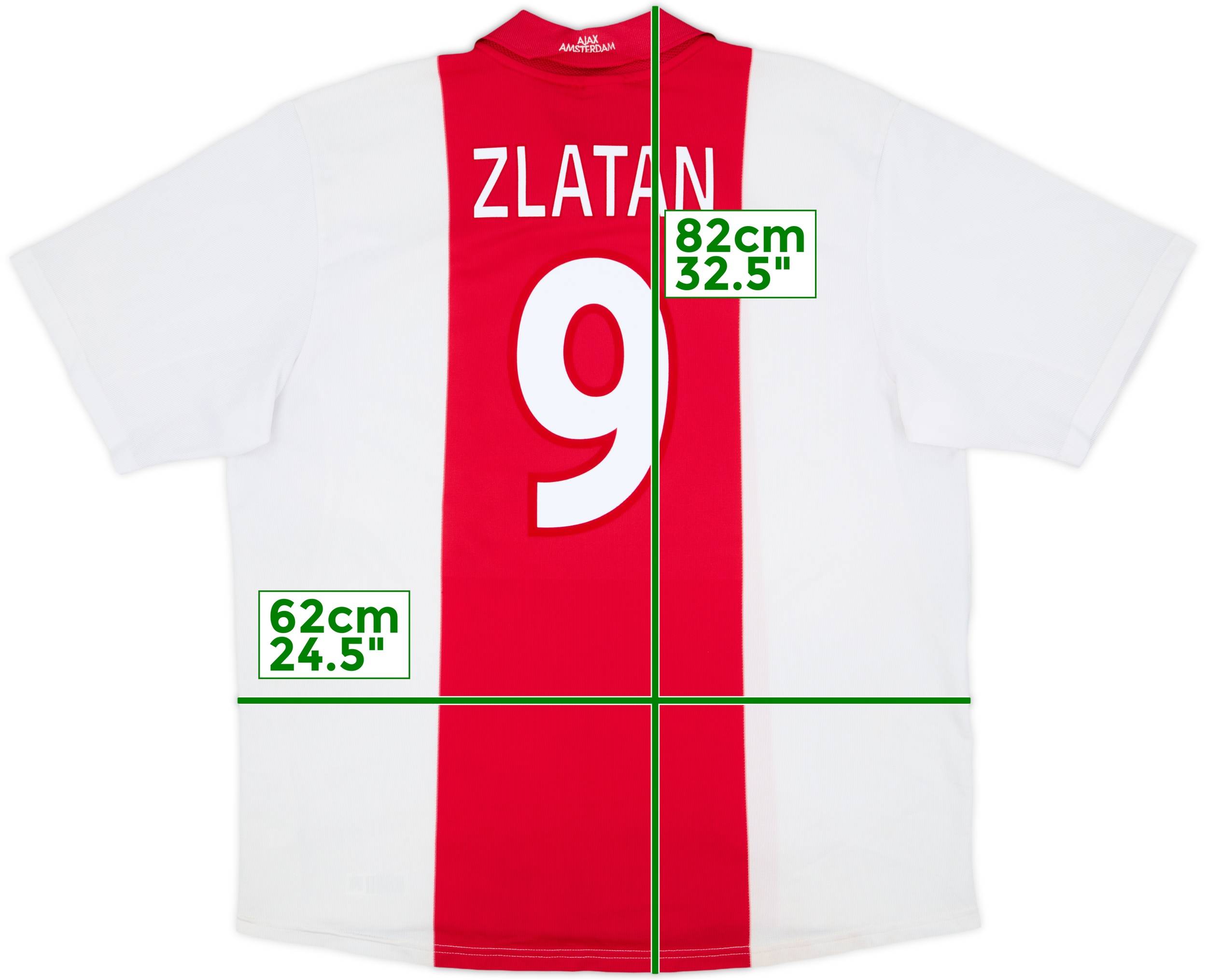 2001-02 Ajax Home Shirt Zlatan #9 - 8/10 - (XXL)