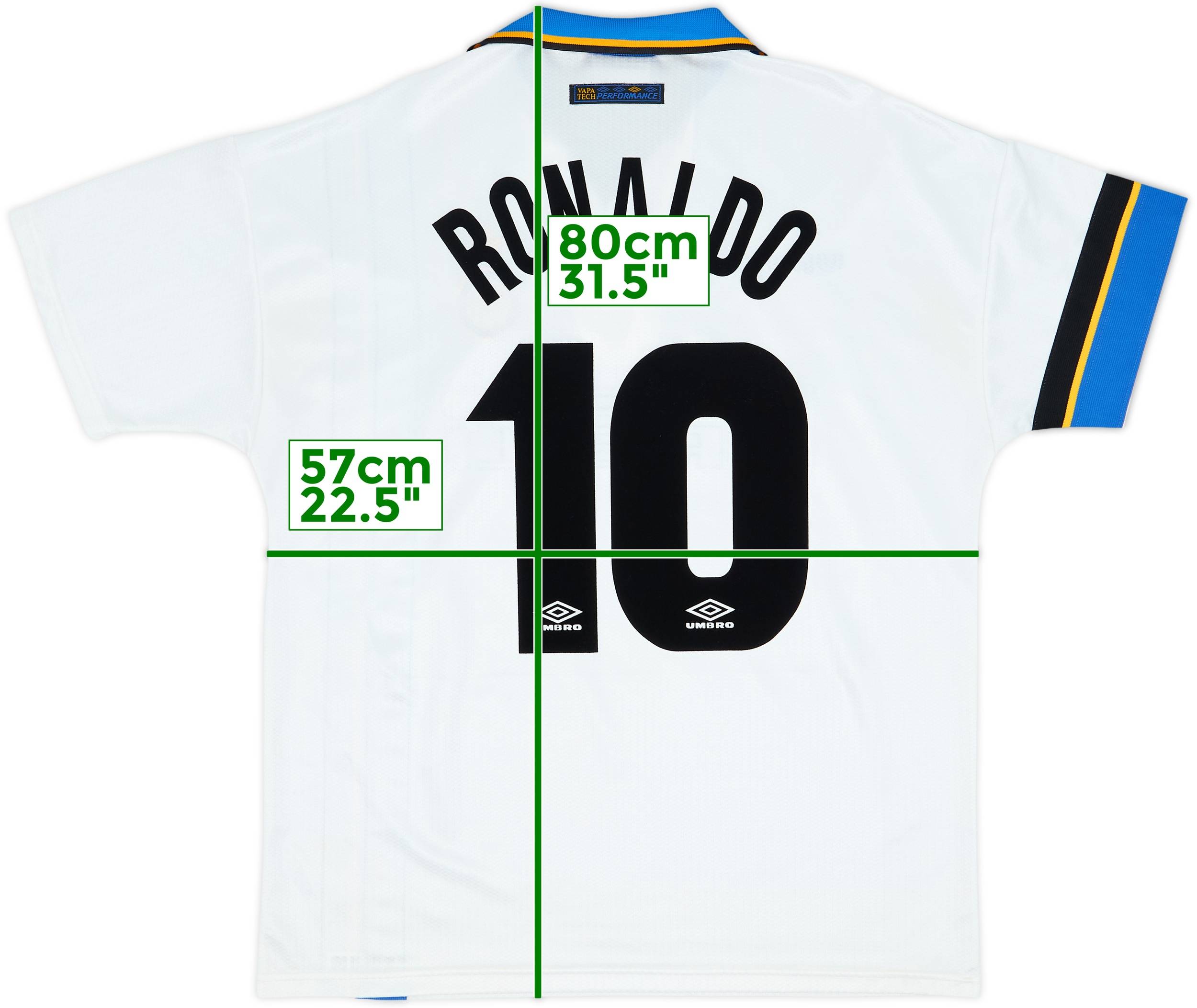 1997-98 Inter Milan Away Shirt Ronaldo #10 - 7/10 - (L)