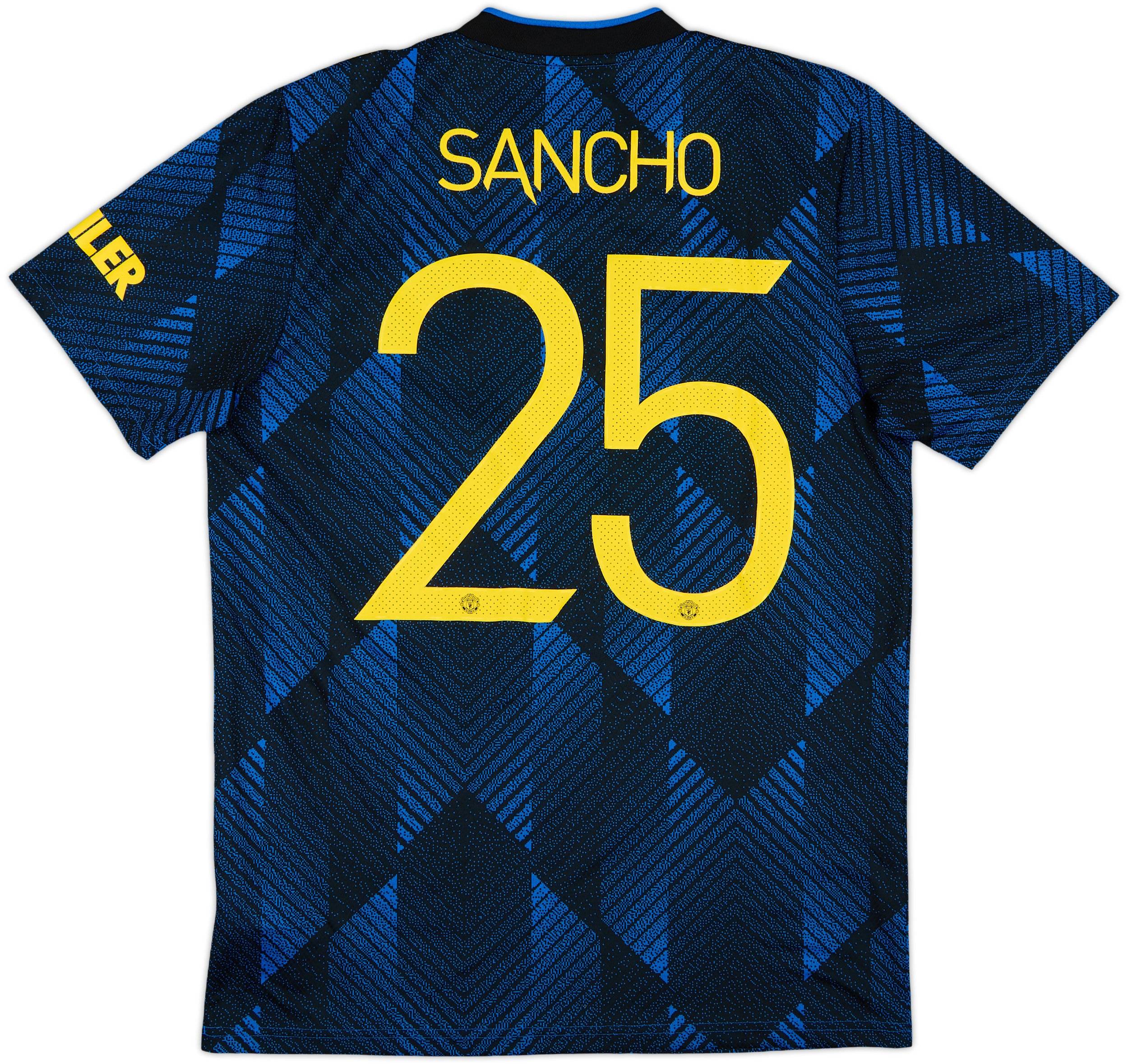 2021-22 Manchester United Third Shirt Sancho #25 - 9/10 - (M)