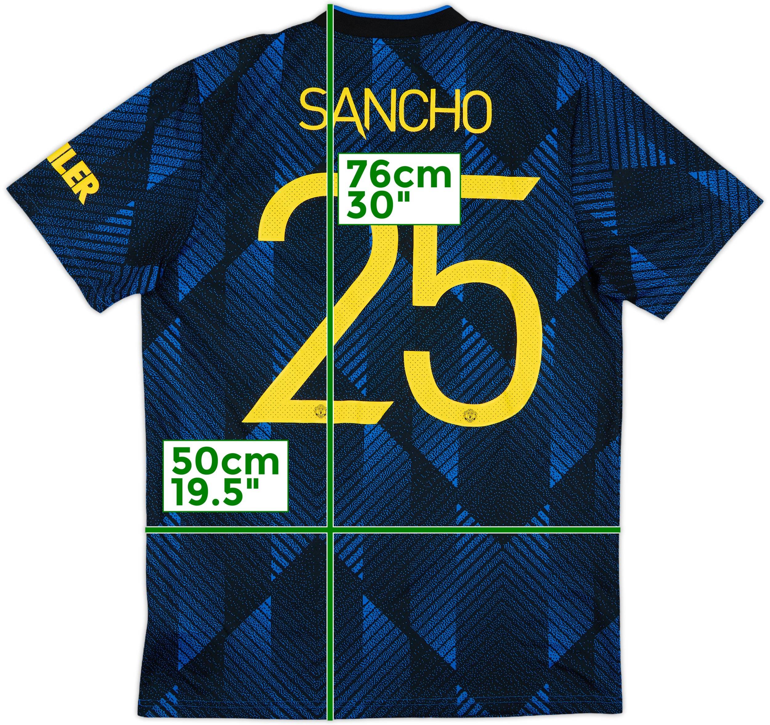 2021-22 Manchester United Third Shirt Sancho #25 - 9/10 - (M)