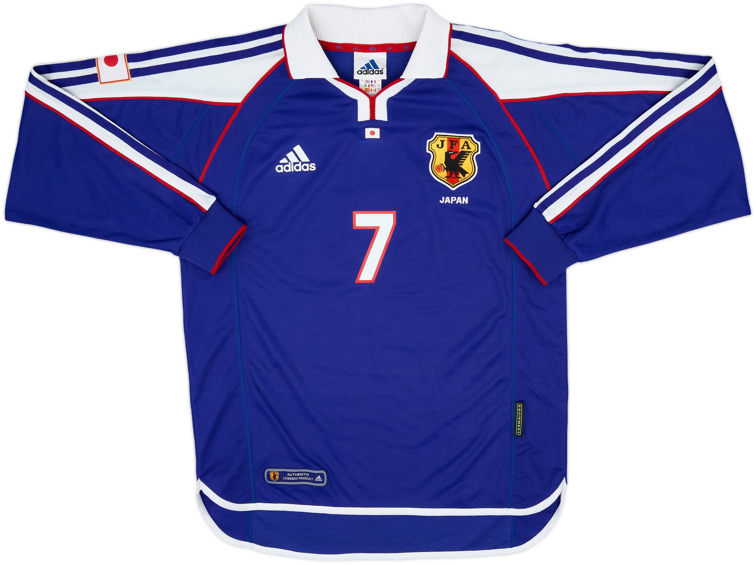 2000 Japan Player Issue Home L/S Shirt Nakata #7 - 9/10 - (L)