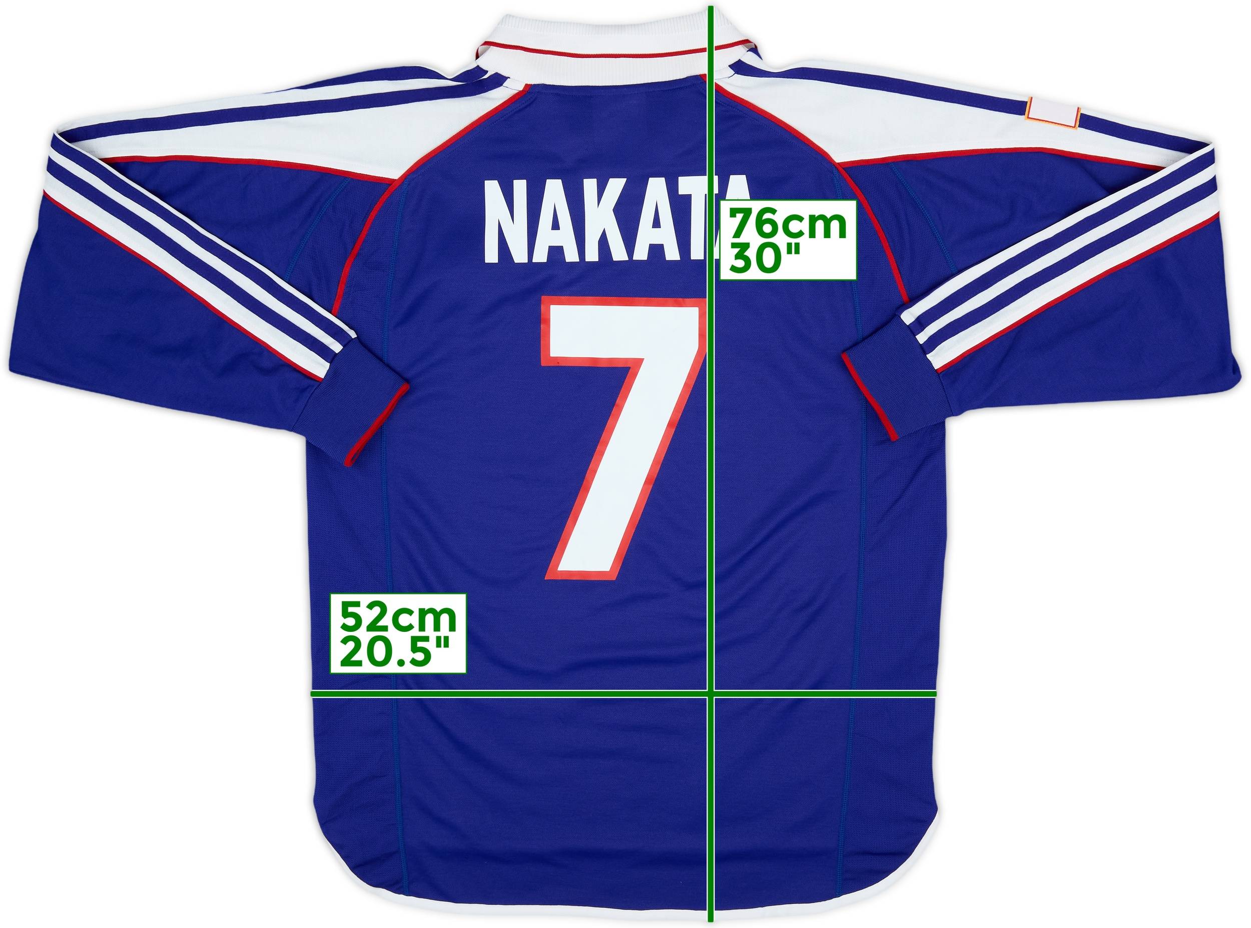 2000 Japan Player Issue Home L/S Shirt Nakata #7 - 9/10 - (L)
