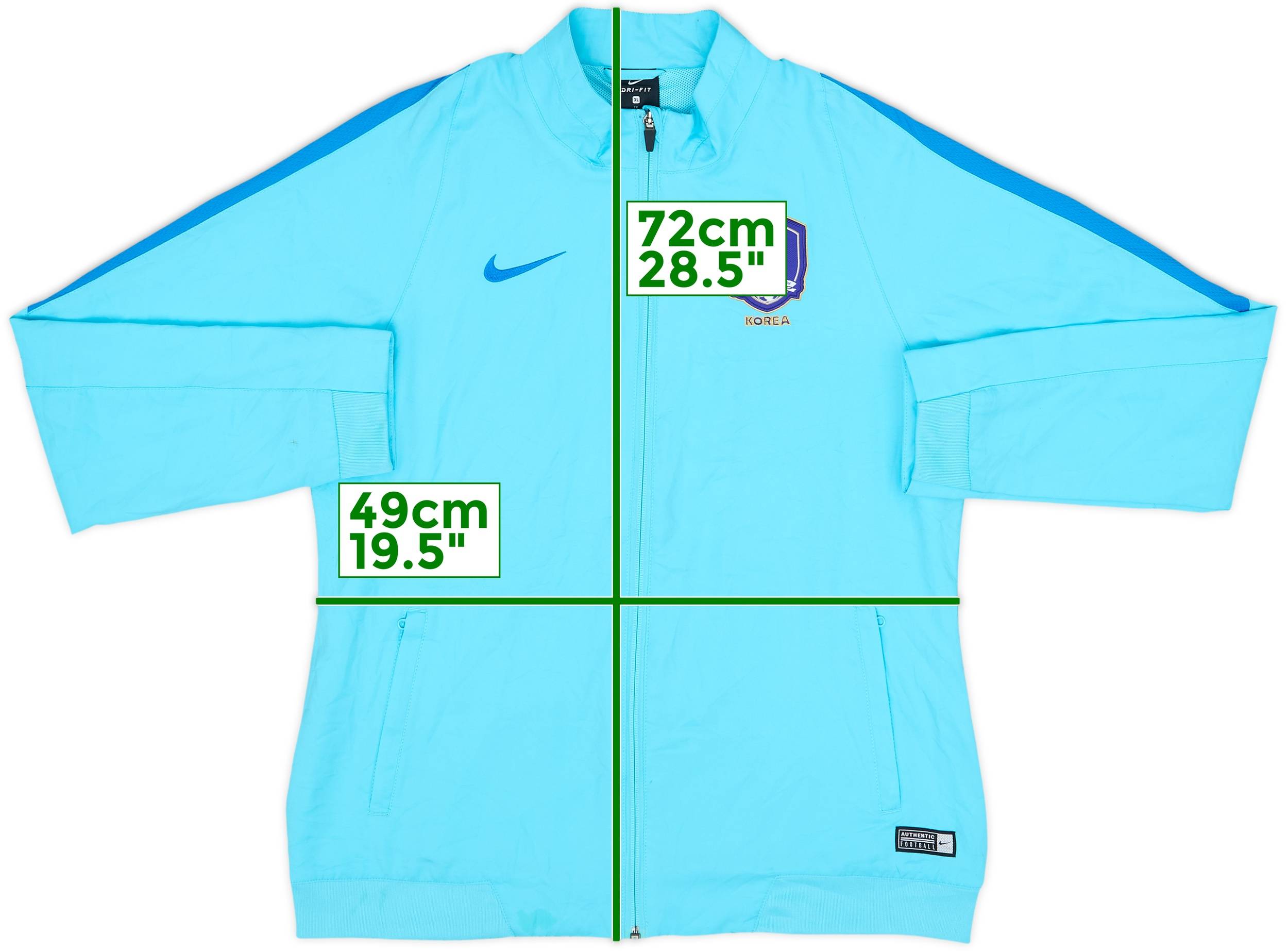 Nike Korea サッカージャージ 青　韓国代表 2004-06 South Korea Nike Track Jacket - 5/10 - (M)