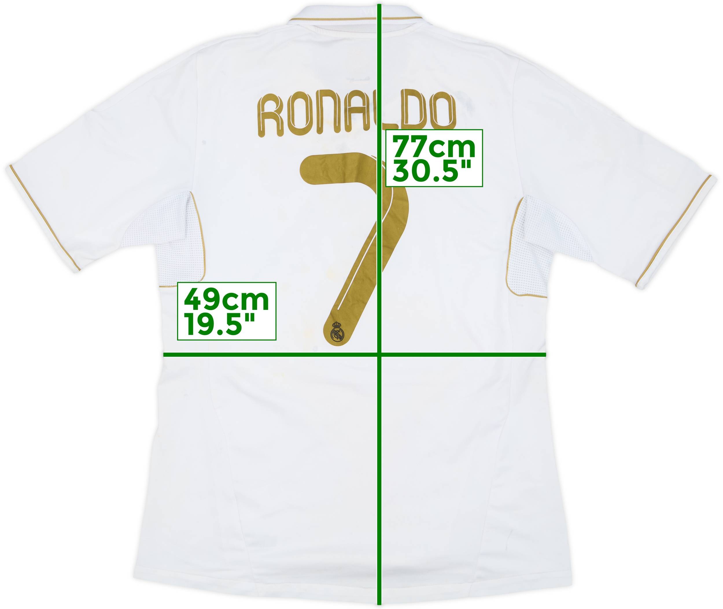 ウェア Real Madrid 2011 #7 Ronaldo UCL shirt Cristiano Ronaldo 2011-12 Real Madrid Adidas Away Black Gold UCL