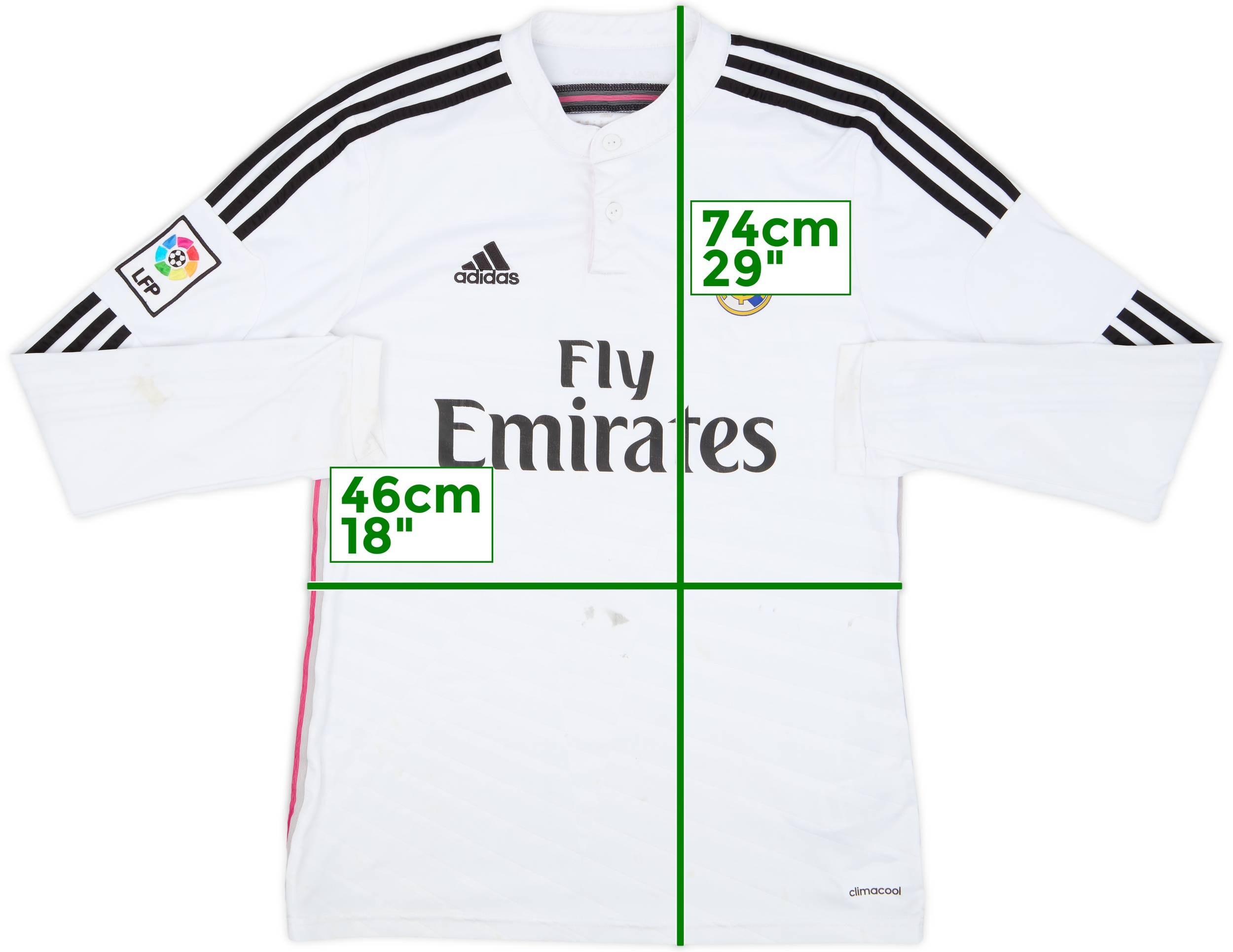 2014-15 Real Madrid Home L/S Shirt Sergio Ramos #4 - 4/10 - (M)
