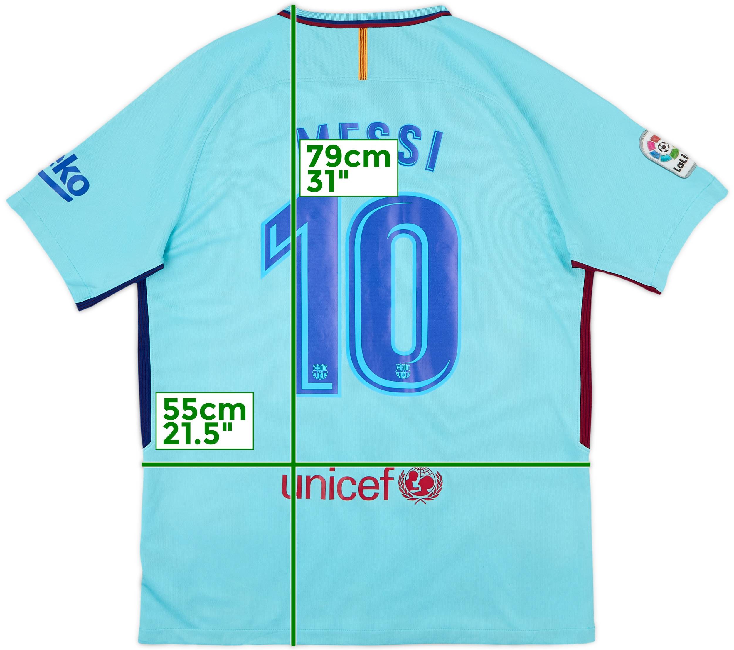 2017-18 Barcelona Away Shirt Messi #10 - 8/10 - (L)