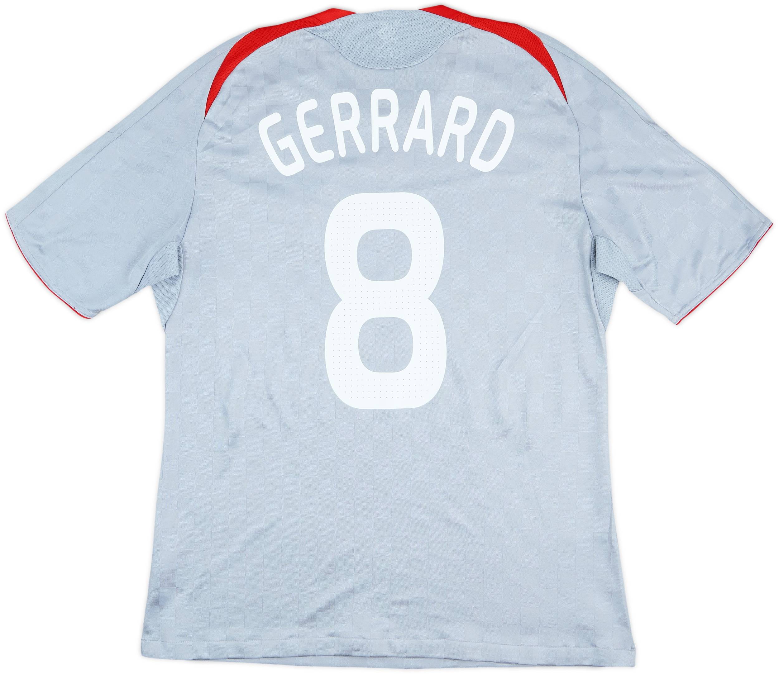 Liverpool ジェラード 08-09 away CL オーセンティック 2008-09 Liverpool Away Shirt Gerrard #8 - 6/10 - (L)