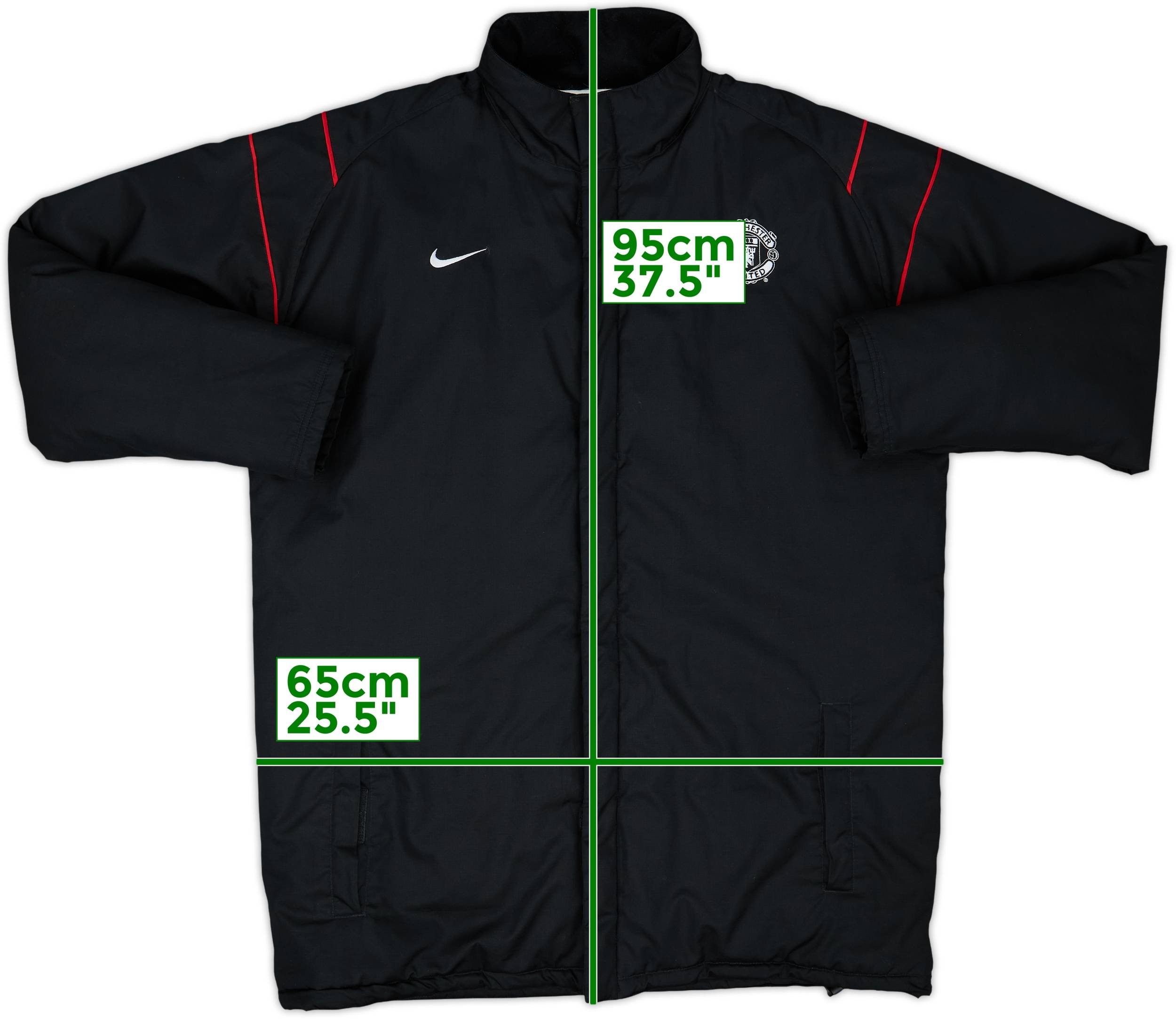 2003-04 Manchester United Nike Padded Bench Coat - 10/10 - (L)