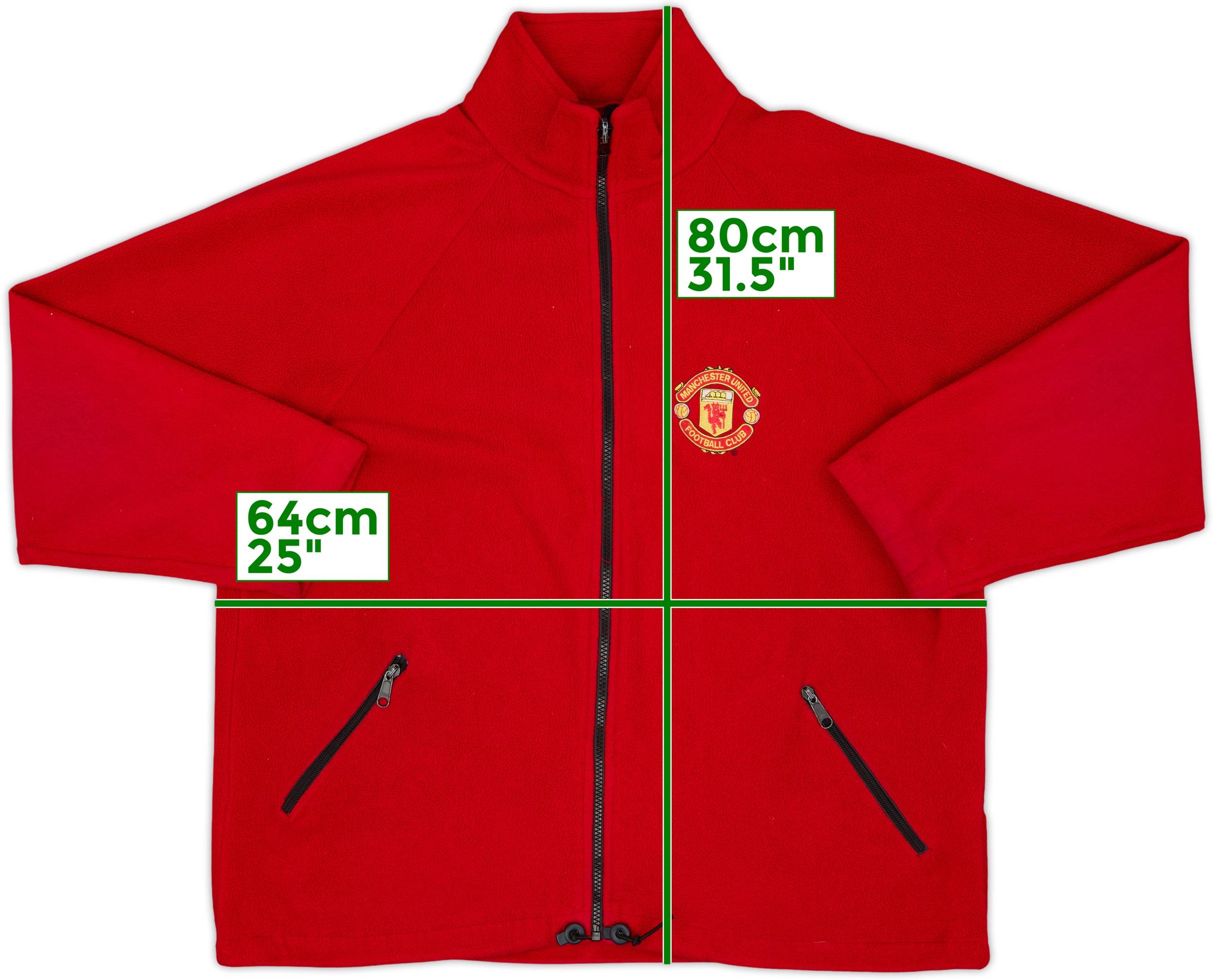 2000s Manchester United Fleece Track Jacket - 8/10 - (XL)