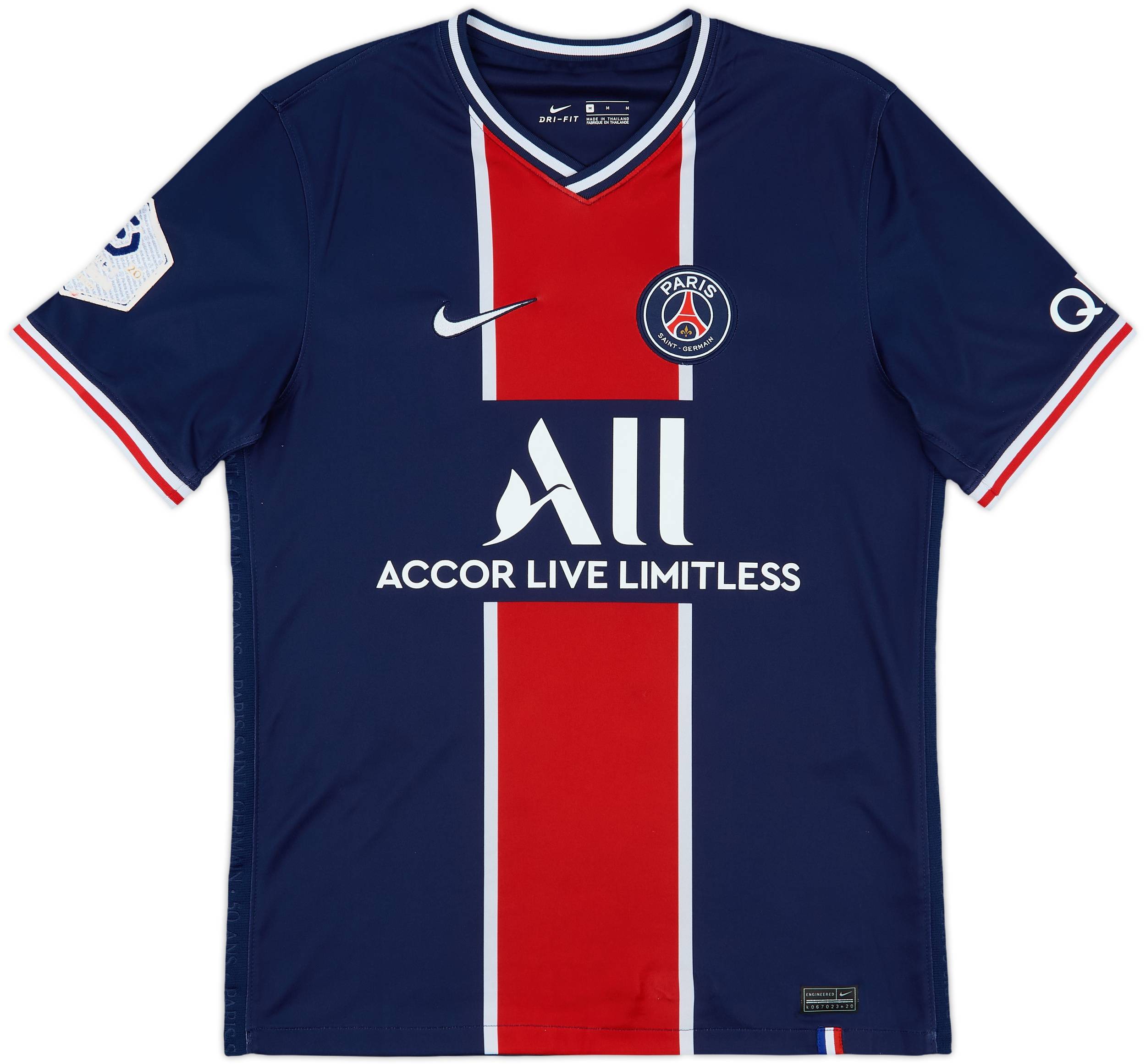 2020-21 Paris Saint-Germain Home Shirt Neymar Jr #10 - 6/10 - (M)