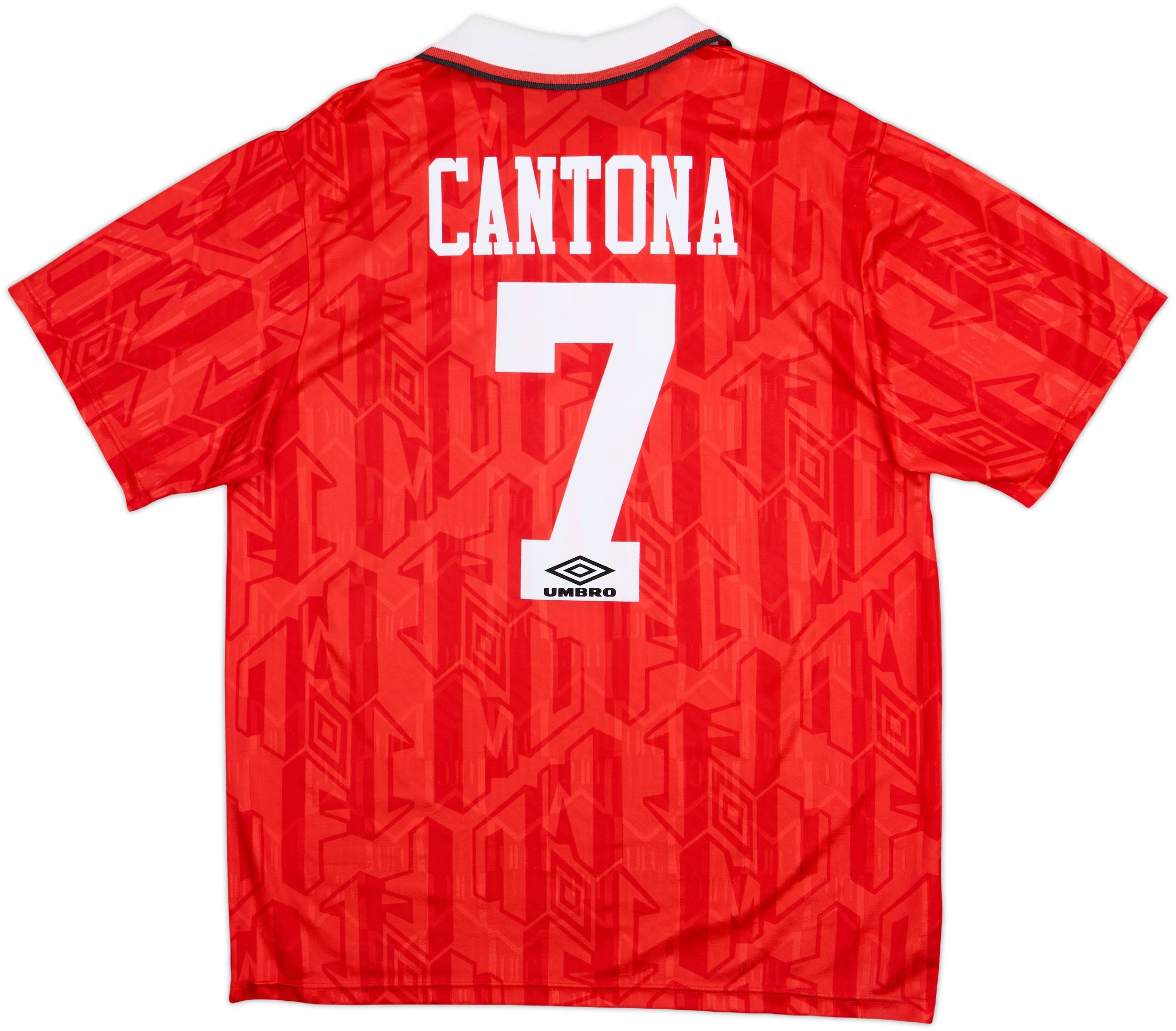 1992-94 Manchester United Home Shirt Cantona #7 - 7/10 - (XL)