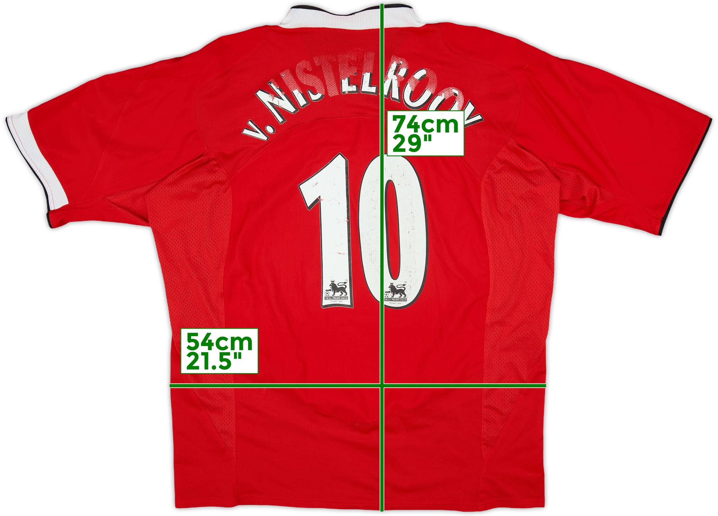 ウェア Nike Manchester United V. Nistelrooy 10 2004-06 Manchester United Home Shirt V.Nistelrooy #10 - 4/10 - (XL)