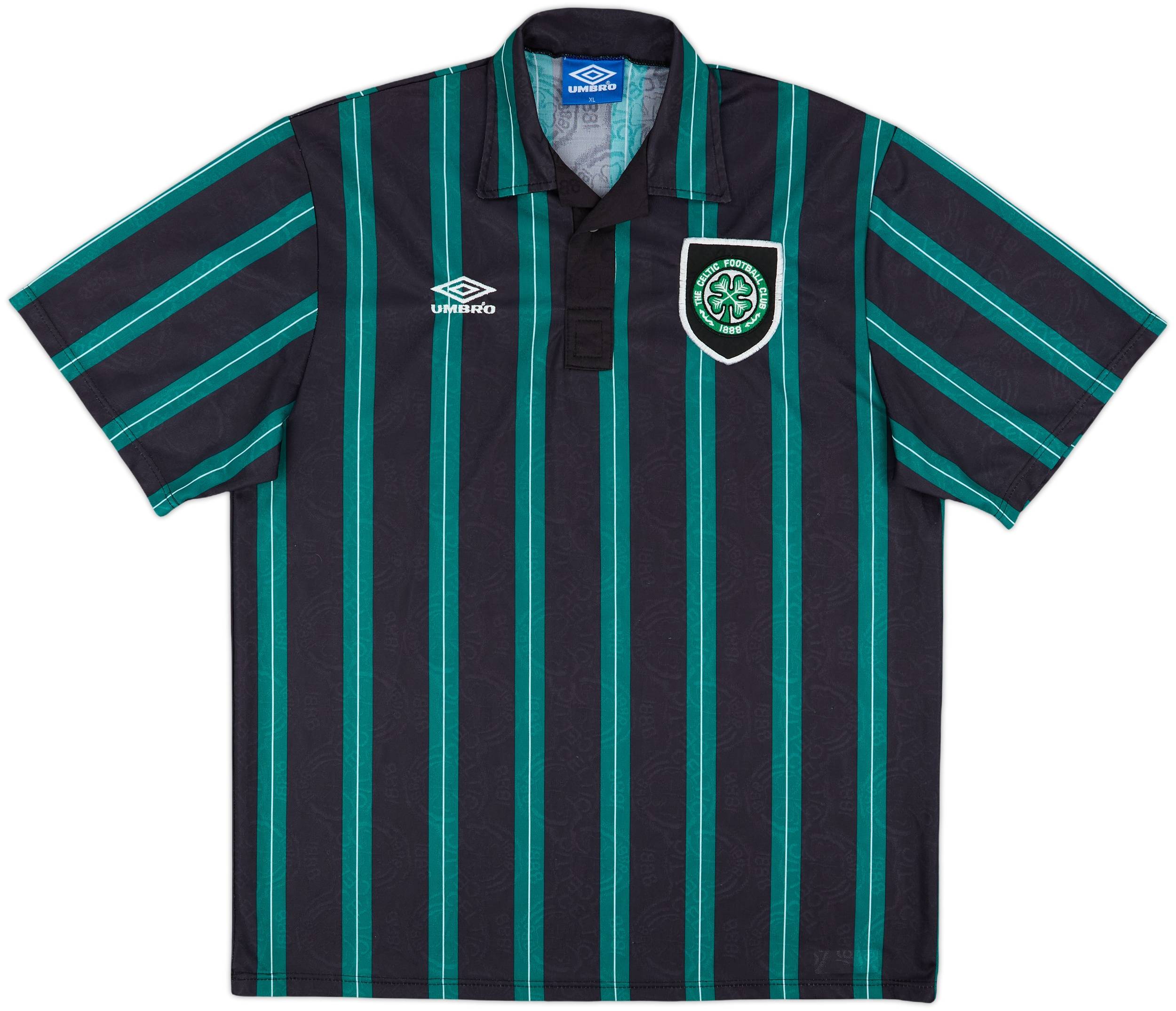 1992-93 Celtic Away Shirt - 8/10 - (XL)