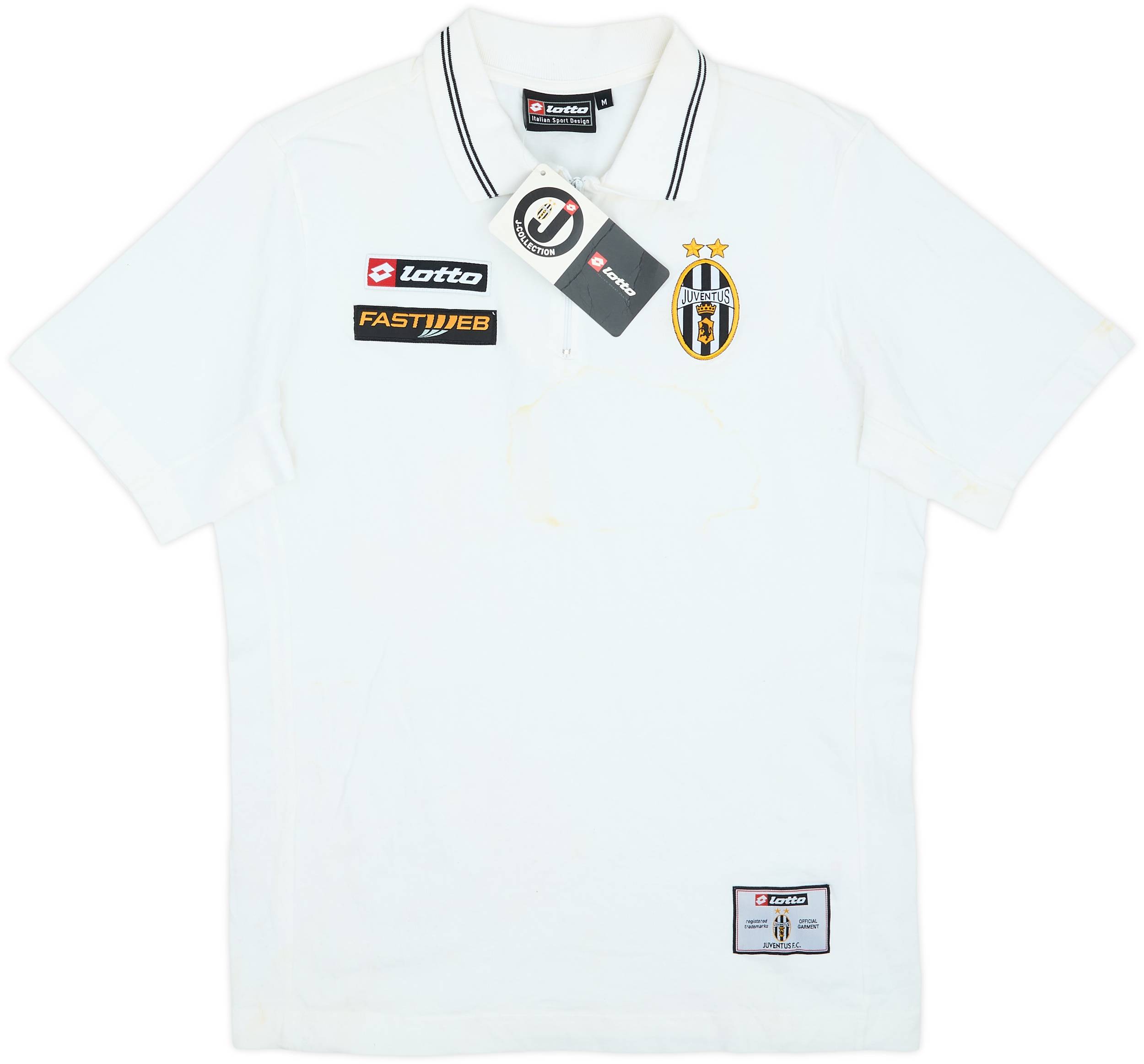 2001-02 Juventus Lotto 1/4 Zip Polo Shirt (M)