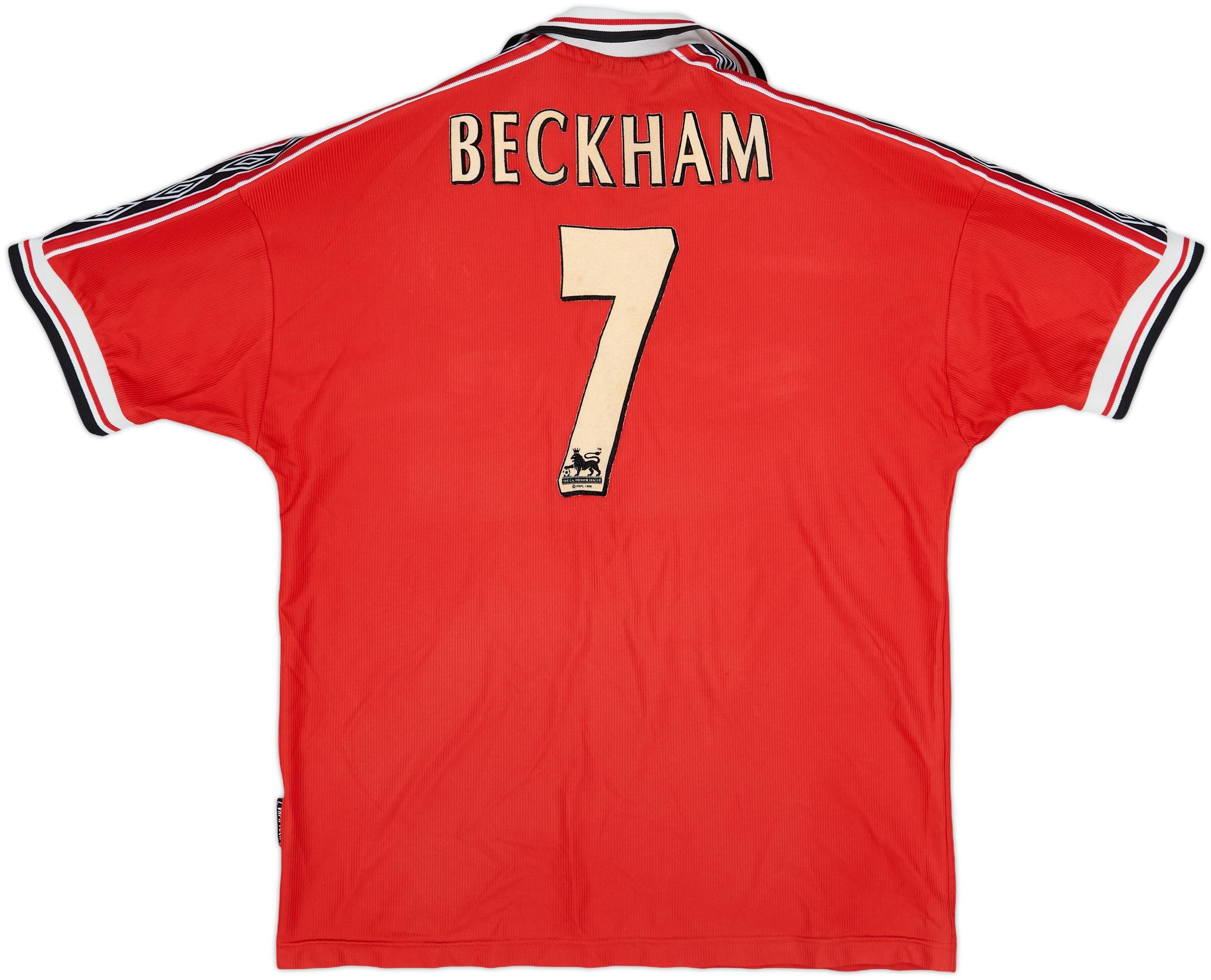 1998-00 Manchester United Home Shirt Beckham #7 - 6/10 - (XL)