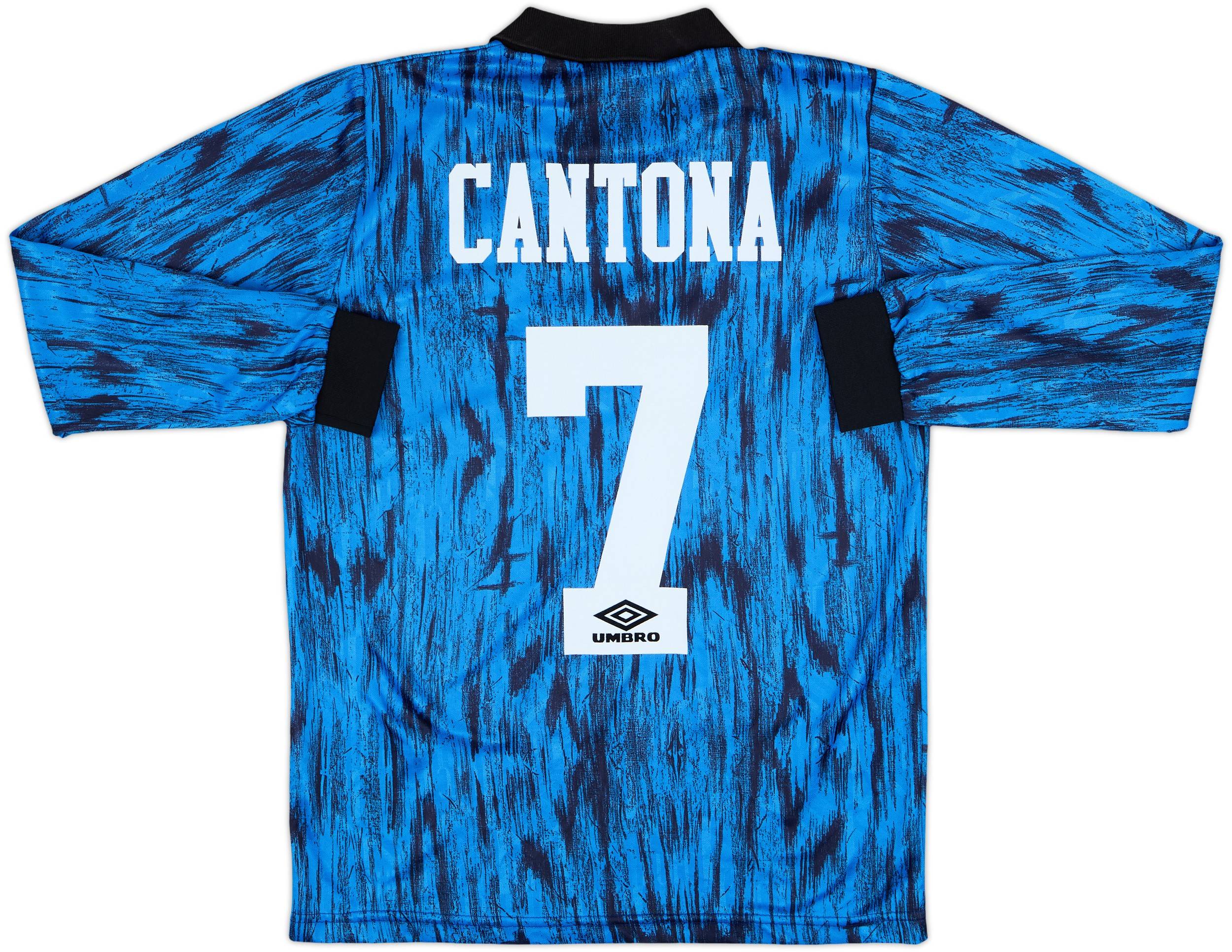 1992-93 Manchester United Away L/S Shirt Cantona #7 - 8/10 - (S)