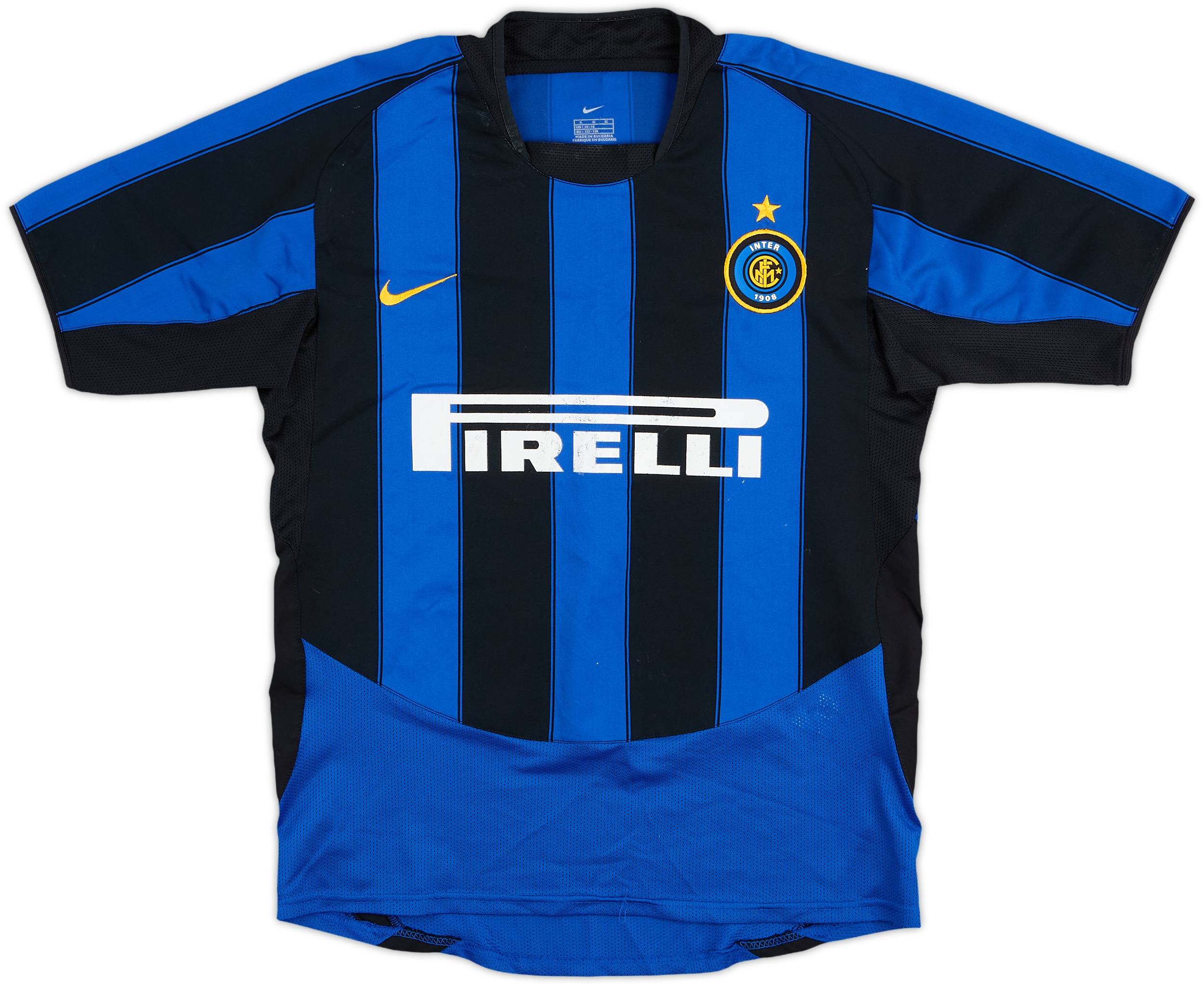 ウェア inter 2003 2004  2003-04 Inter Milan Home Shirt - 6/10 - (L.Boys)
