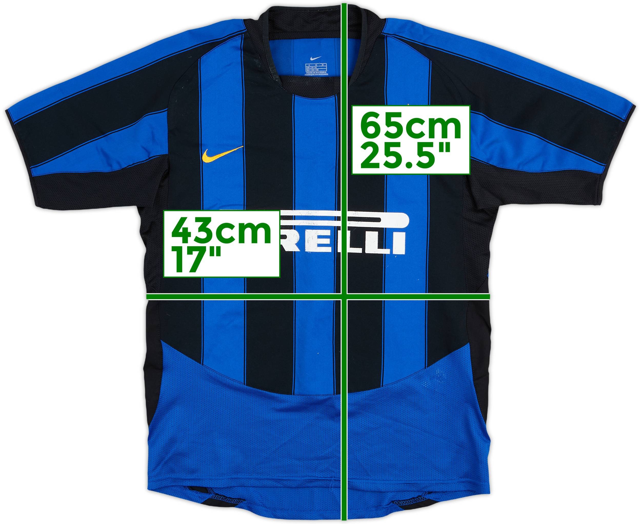 ウェア inter 2003 2004  2003-04 Inter Milan Home Shirt - 6/10 - (L.Boys)